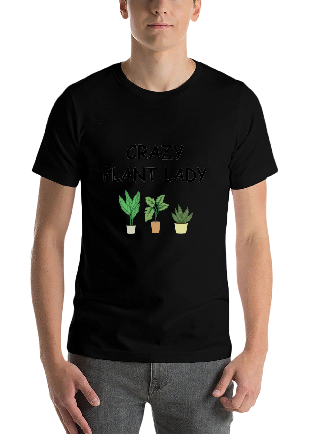 Crazy Plant Lady Graphic Tee - Black