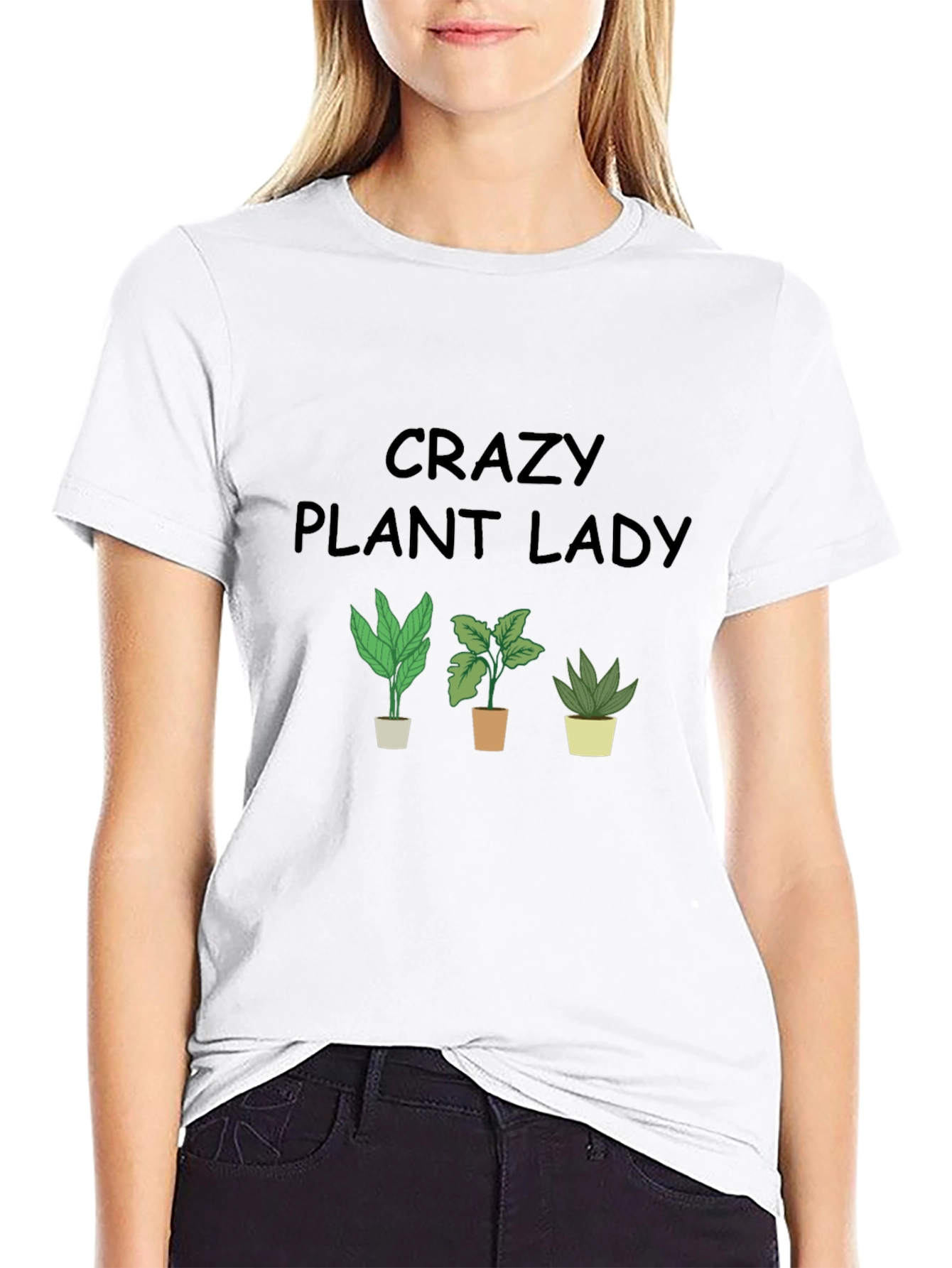Crazy Plant Lady Graphic Tee - Black
