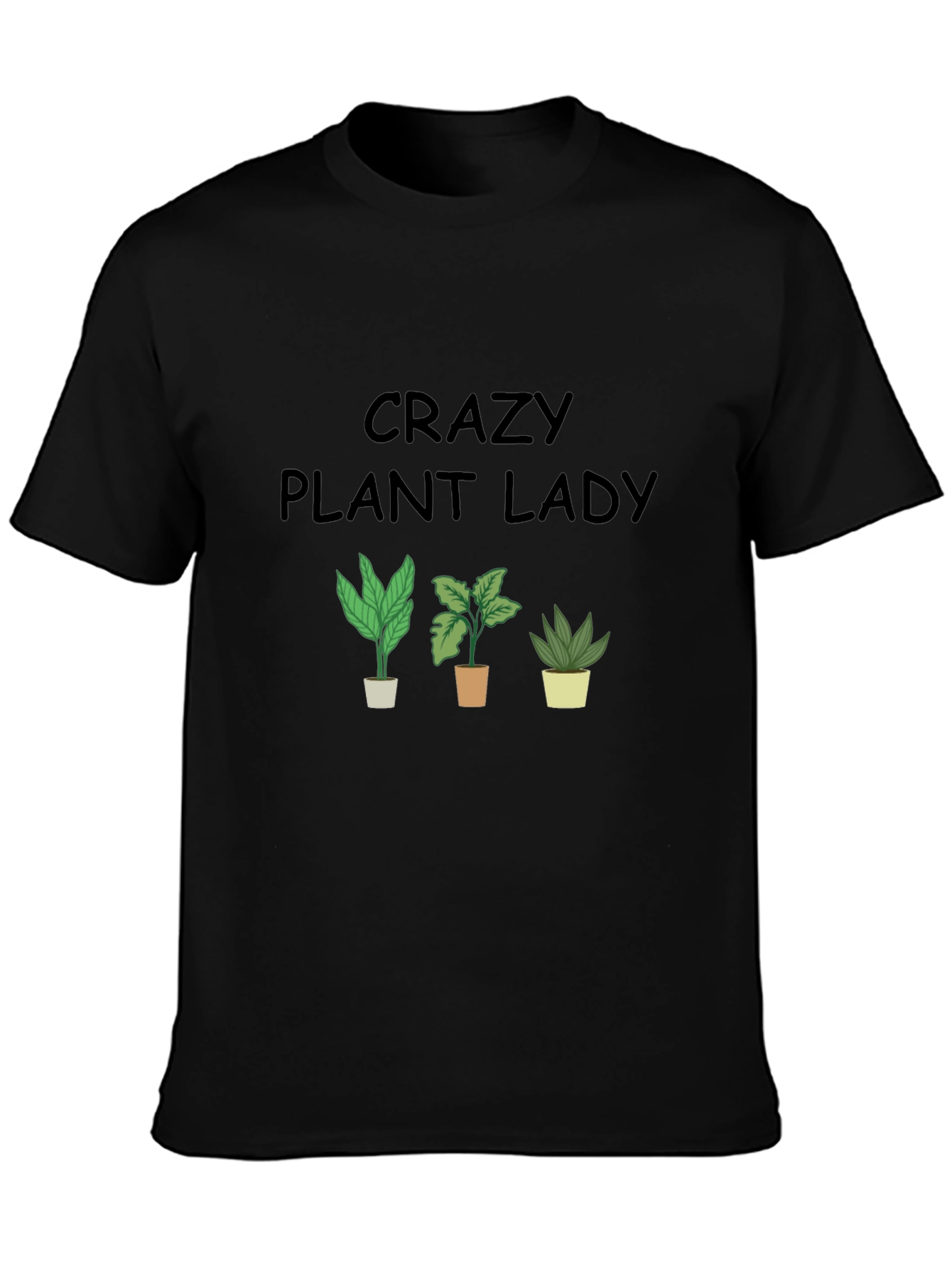 Crazy Plant Lady Graphic Tee - Black