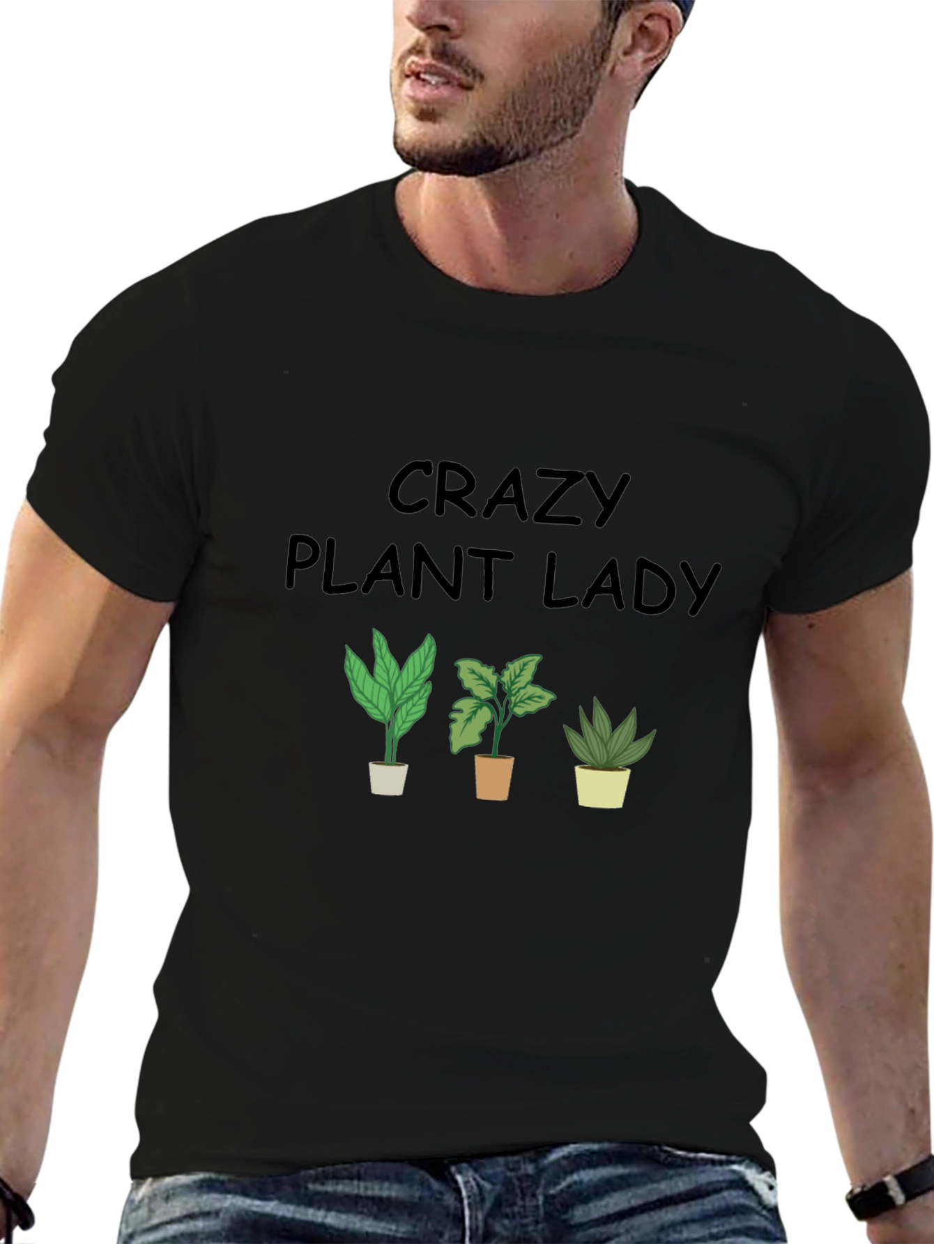 Crazy Plant Lady Graphic Tee - Black