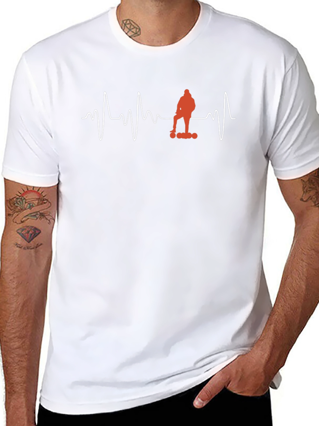 Skateboard Heartbeat Tee - Ride in Style