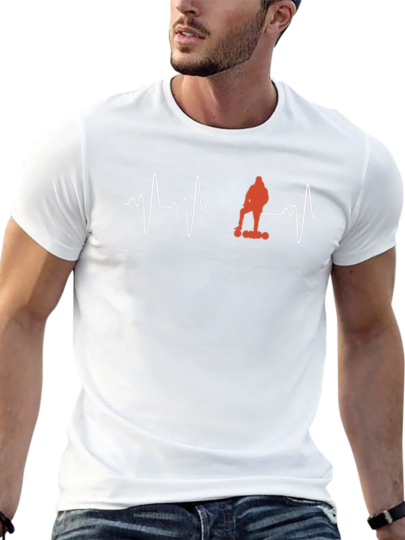 Skateboard Heartbeat Tee - Ride in Style