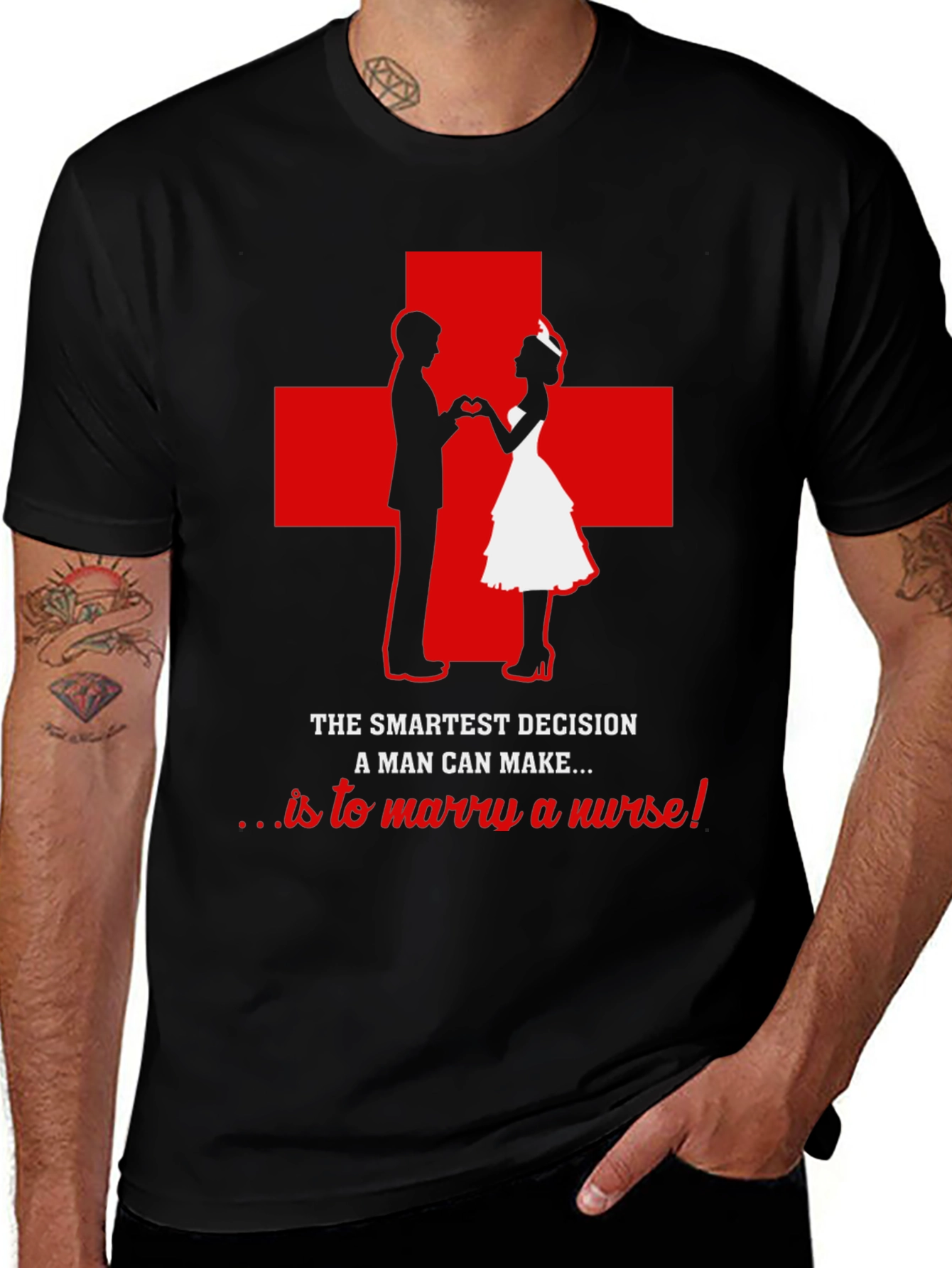 Marry a Nurse Graphic Tee - Smart Decision T-Shirt