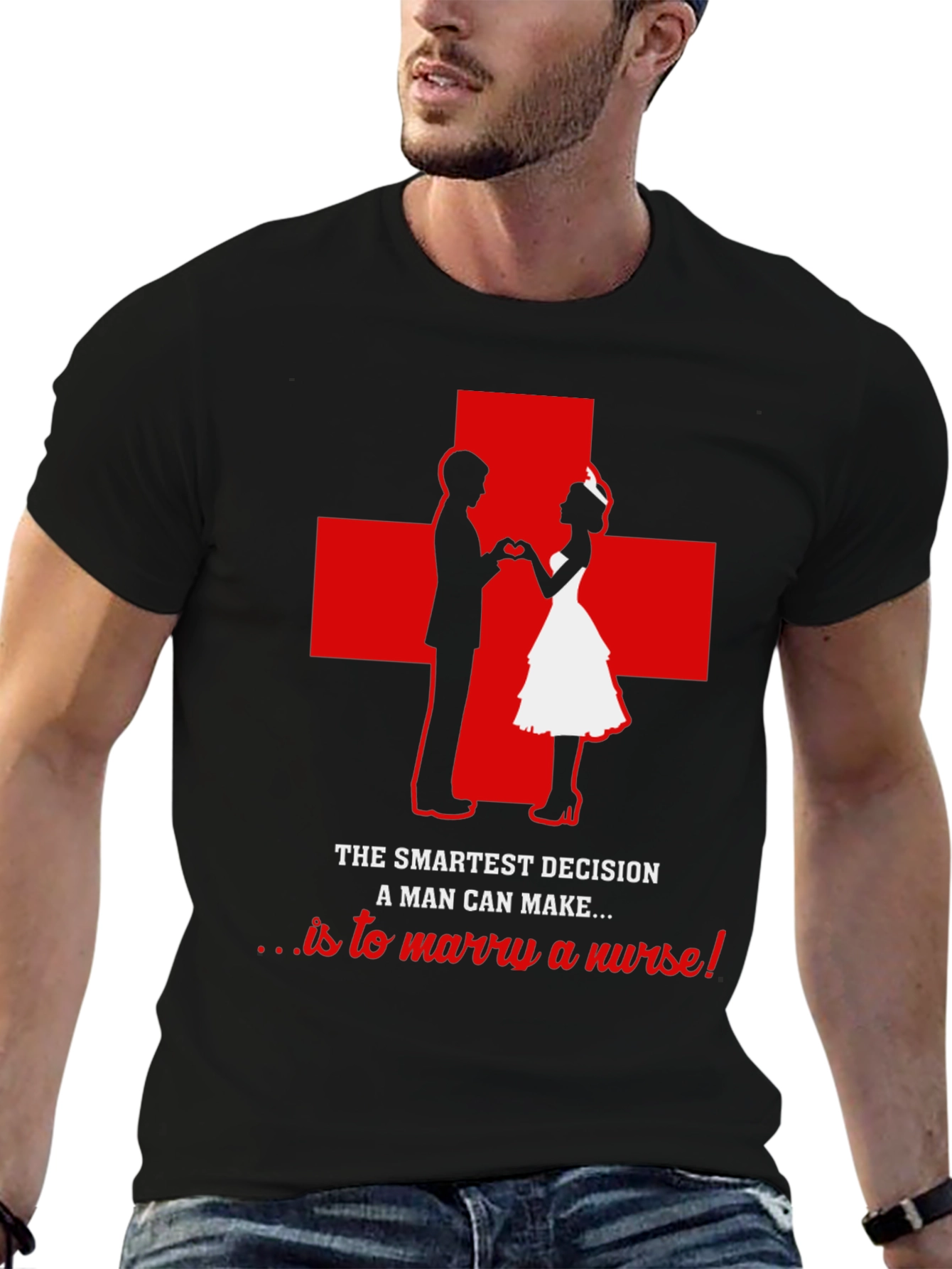 Marry a Nurse Graphic Tee - Smart Decision T-Shirt