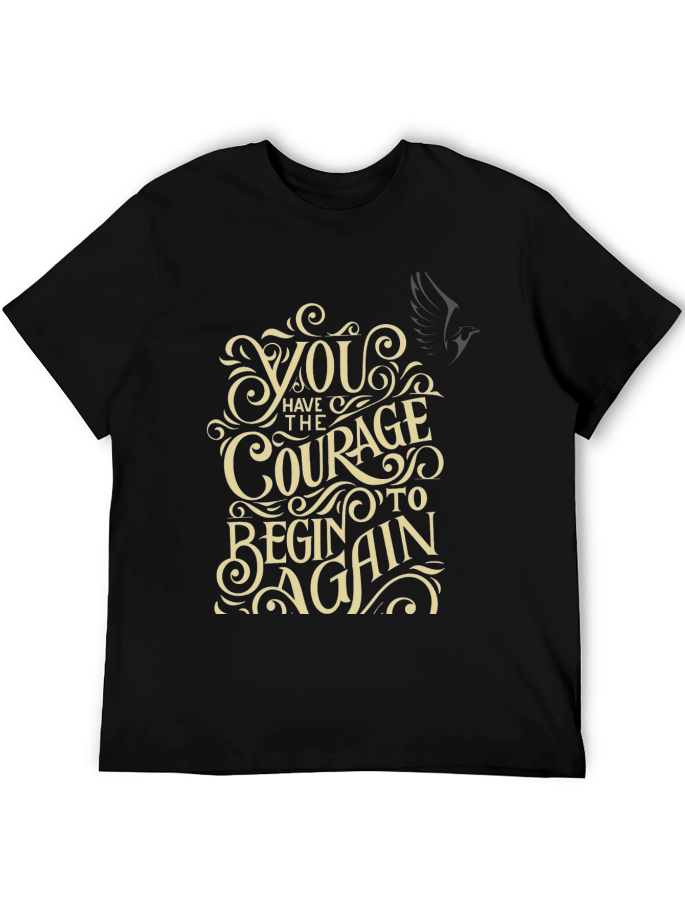 Courage to Begin Again Graphic Tee - Motivational T-Shirt