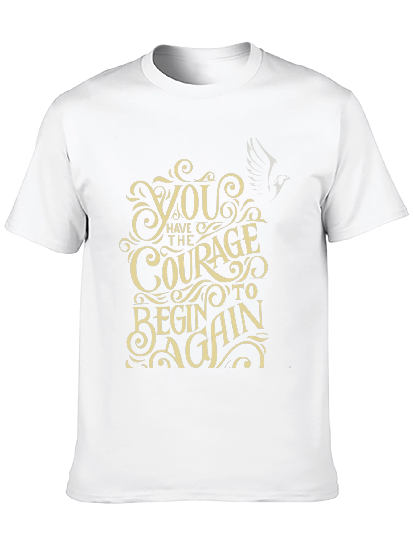 Courage to Begin Again Graphic Tee - Motivational T-Shirt
