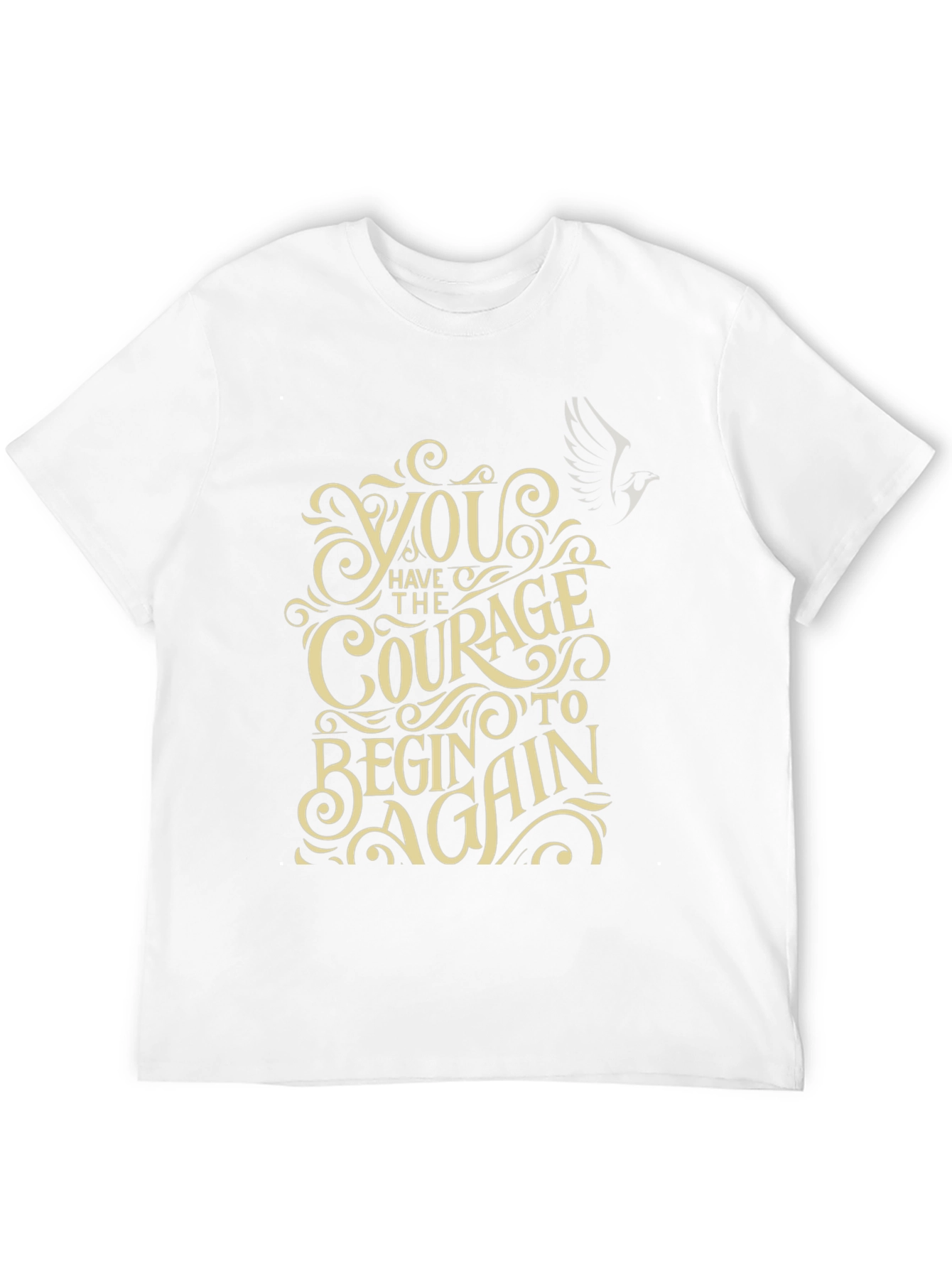 Courage to Begin Again Graphic Tee - Motivational T-Shirt