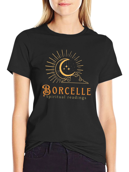 Borcelle Spiritual Readings Black Graphic T-Shirt