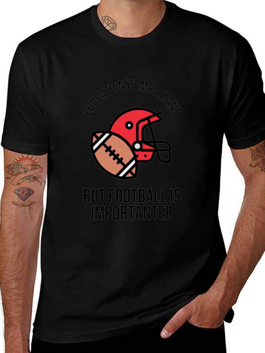 Education vs. Football Graphic T-Shirt