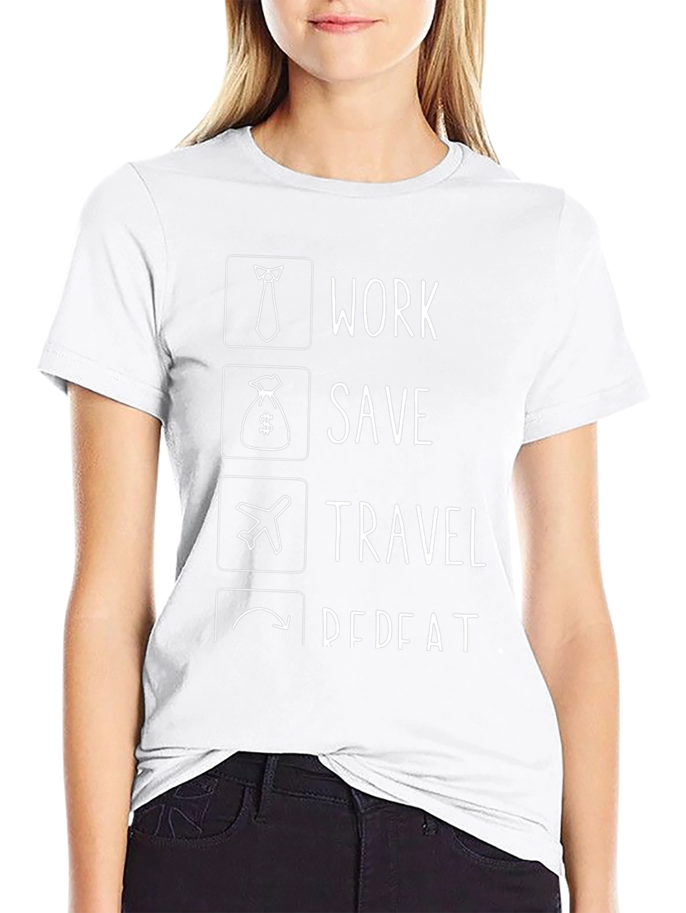 Work Save Travel Repeat T-Shirt