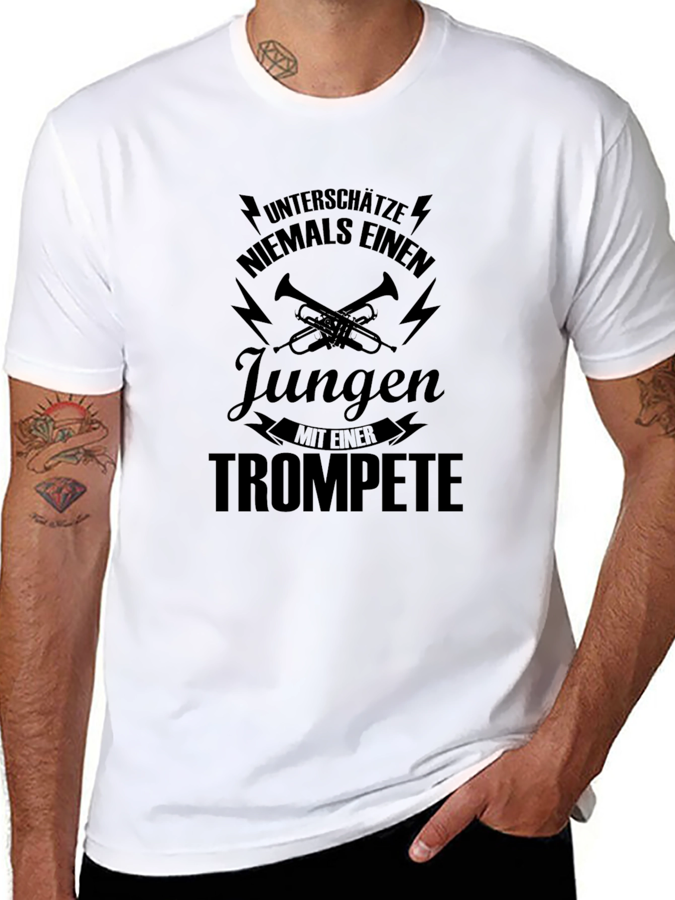 Black Trumpet Player T-Shirt