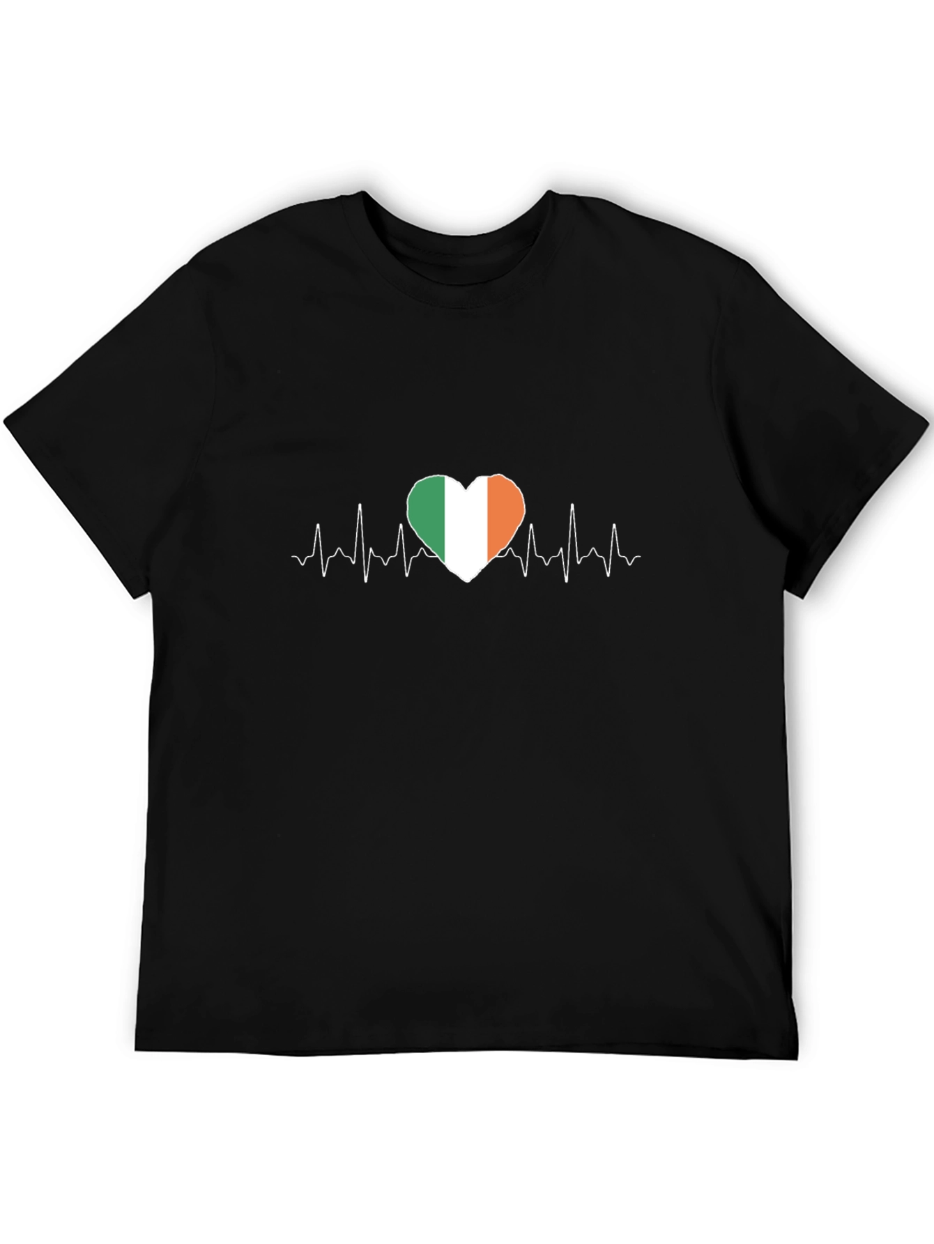 Irish Pride Heartbeat T-Shirt - Ireland Flag