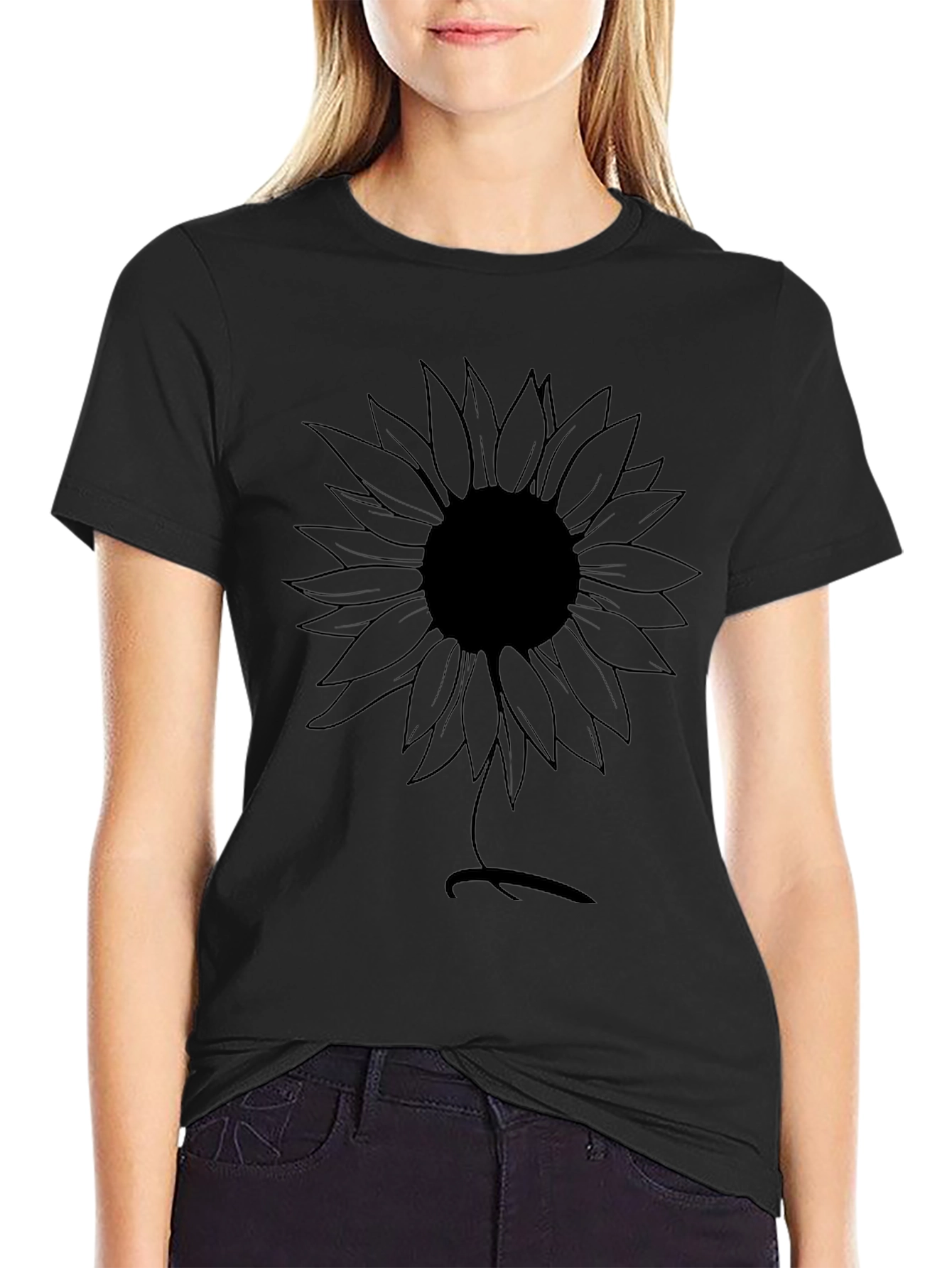 Sunflower Graphic Tee - Black Unisex T-Shirt