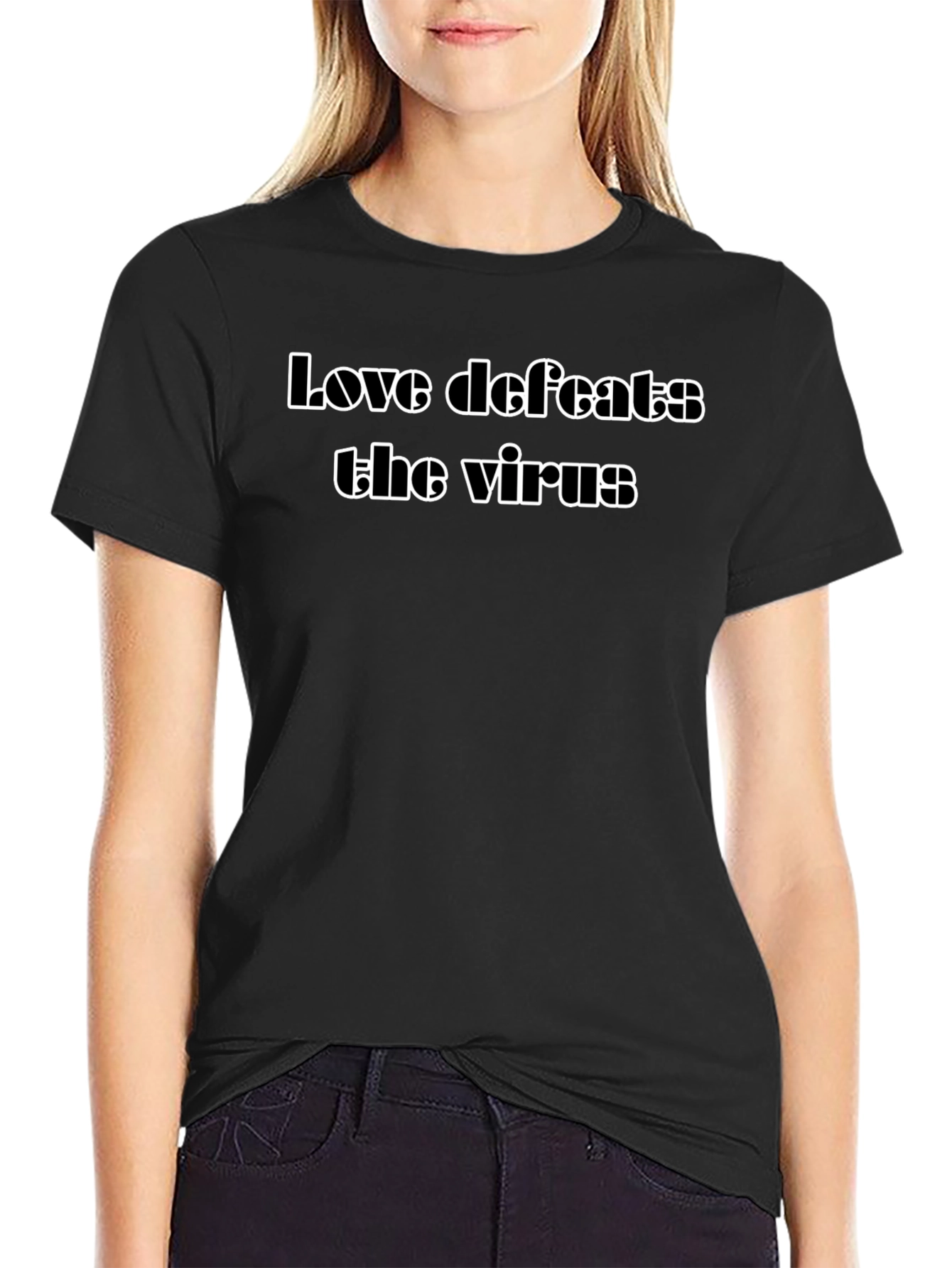 Love Defeats the Virus Graphic T-Shirt