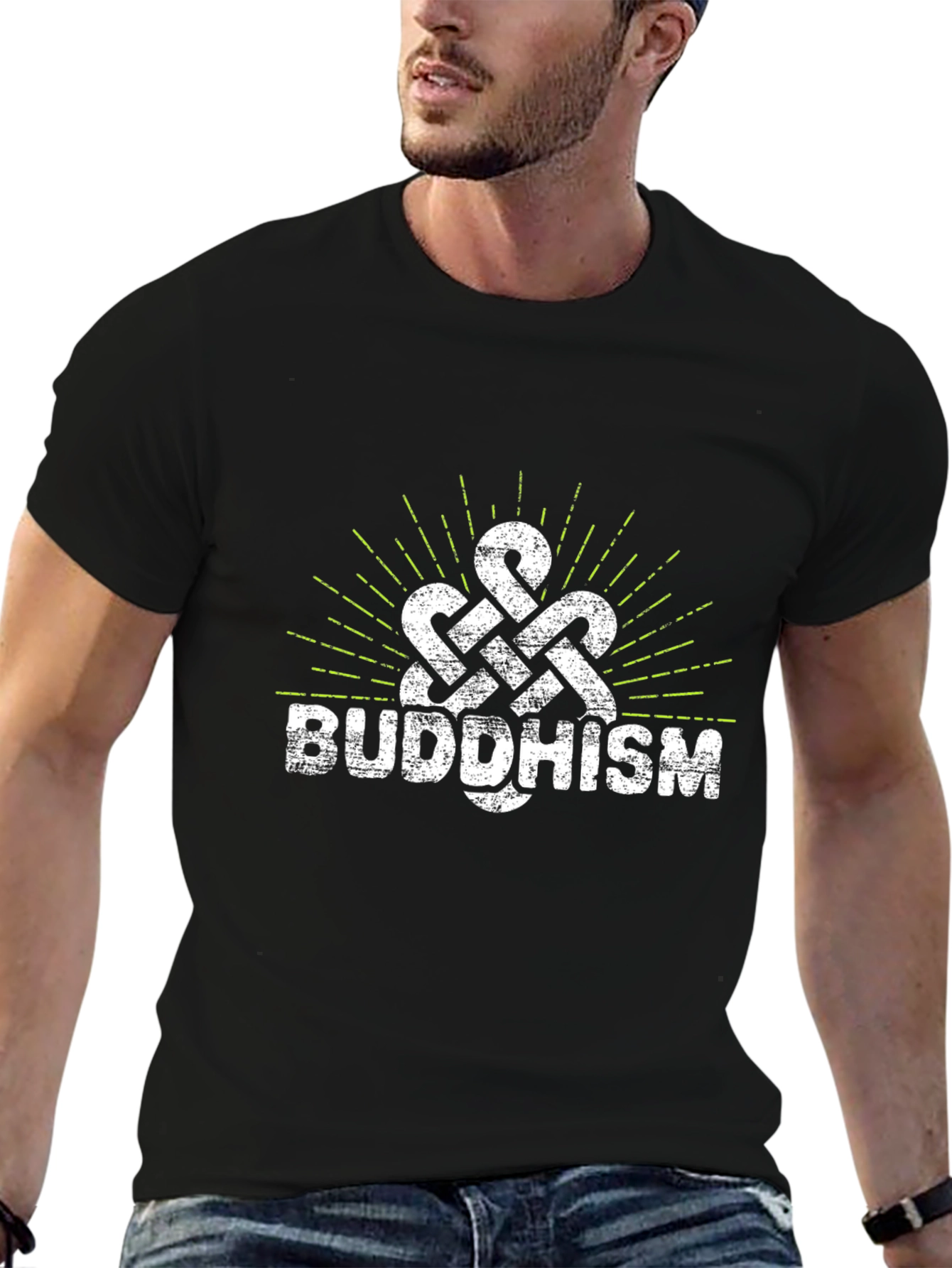 Buddhism Knot T-Shirt - Distressed Graphic Tee