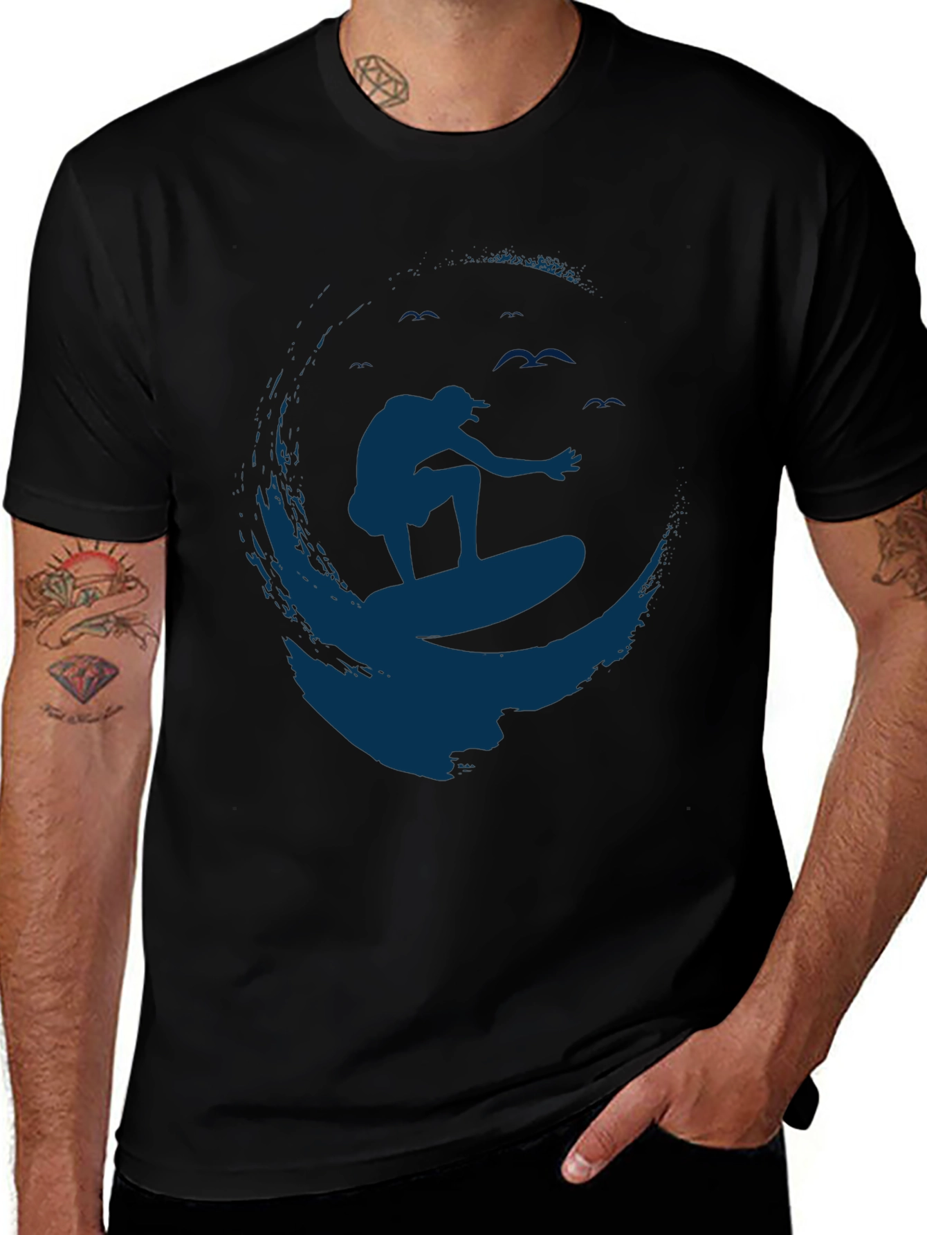 Surfer Graphic Tee - Black