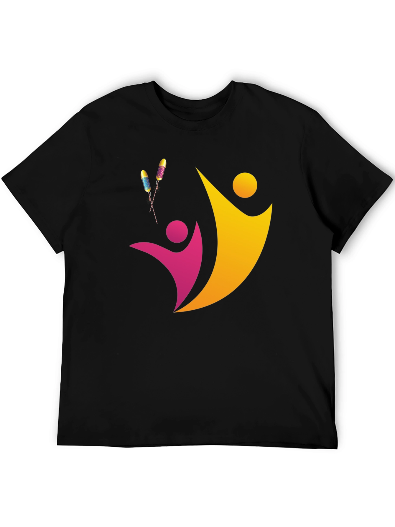 Abstract People Design Black Tee