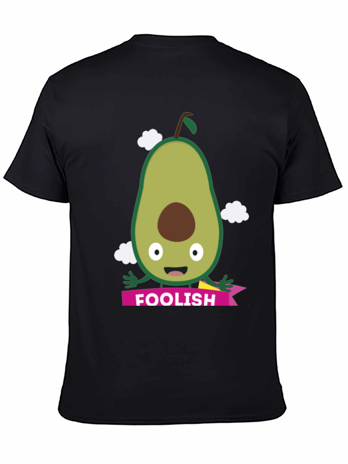 Foolish Avocado Graphic Tee - Black Cotton T-Shirt
