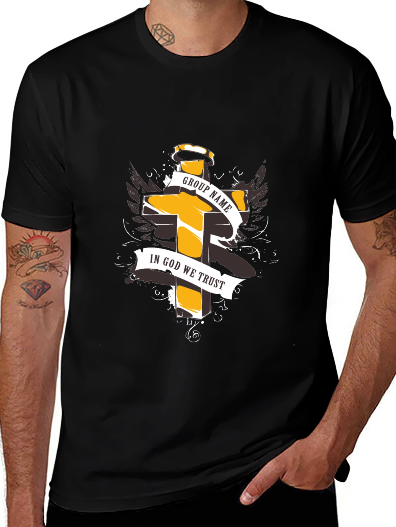 Religious Graphic T-Shirt - Cross Design