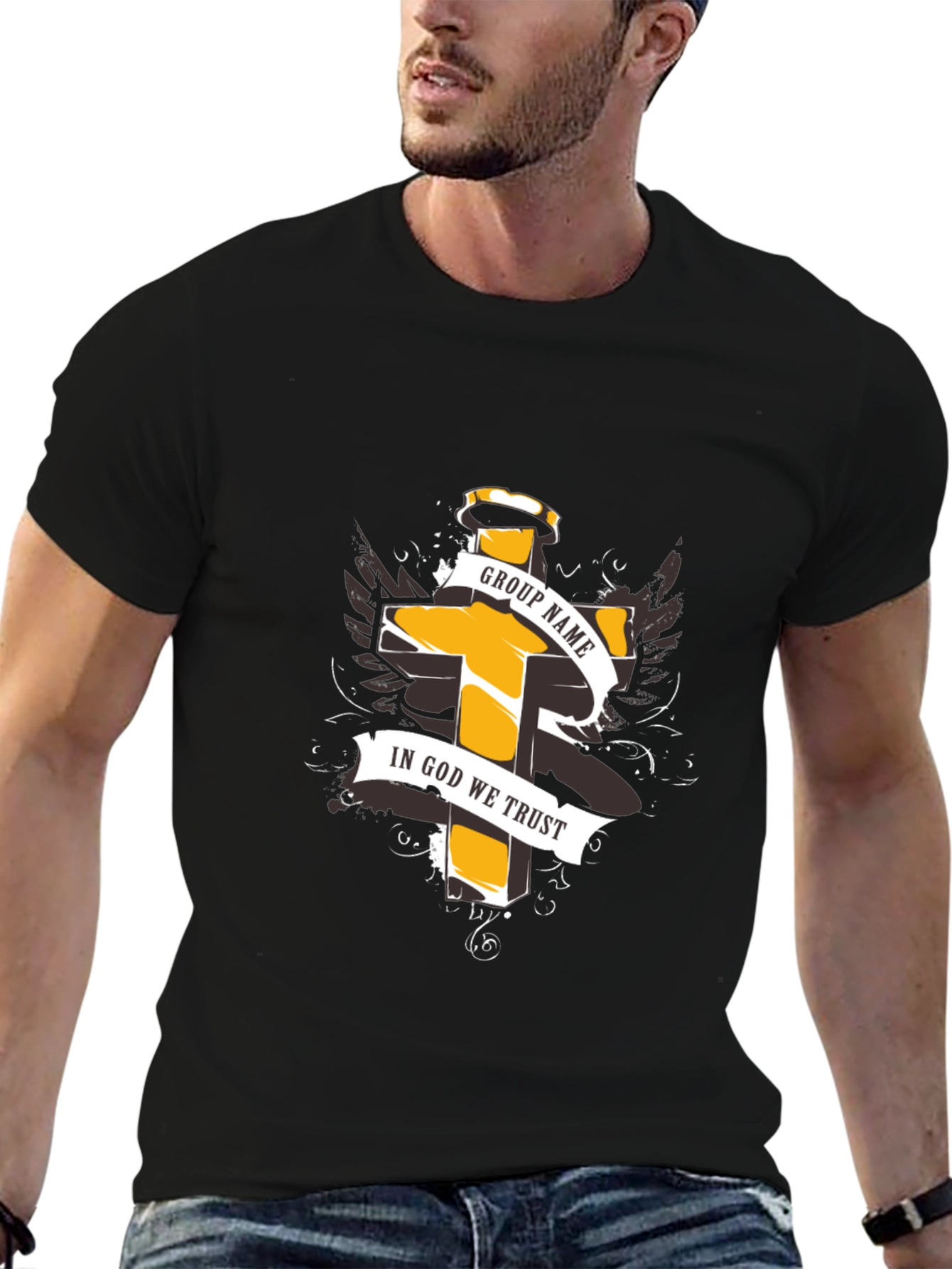 Religious Graphic T-Shirt - Cross Design