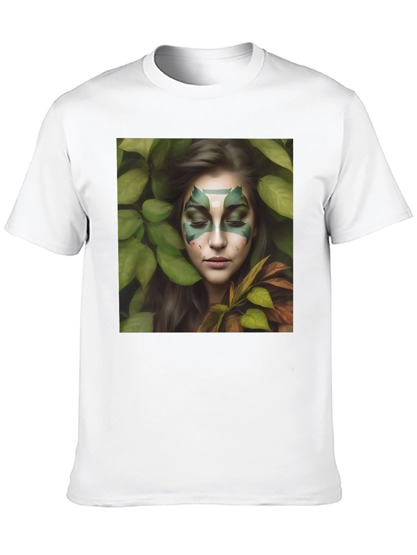 Nature Spirit Graphic Tee - Black Cotton Blend Shirt