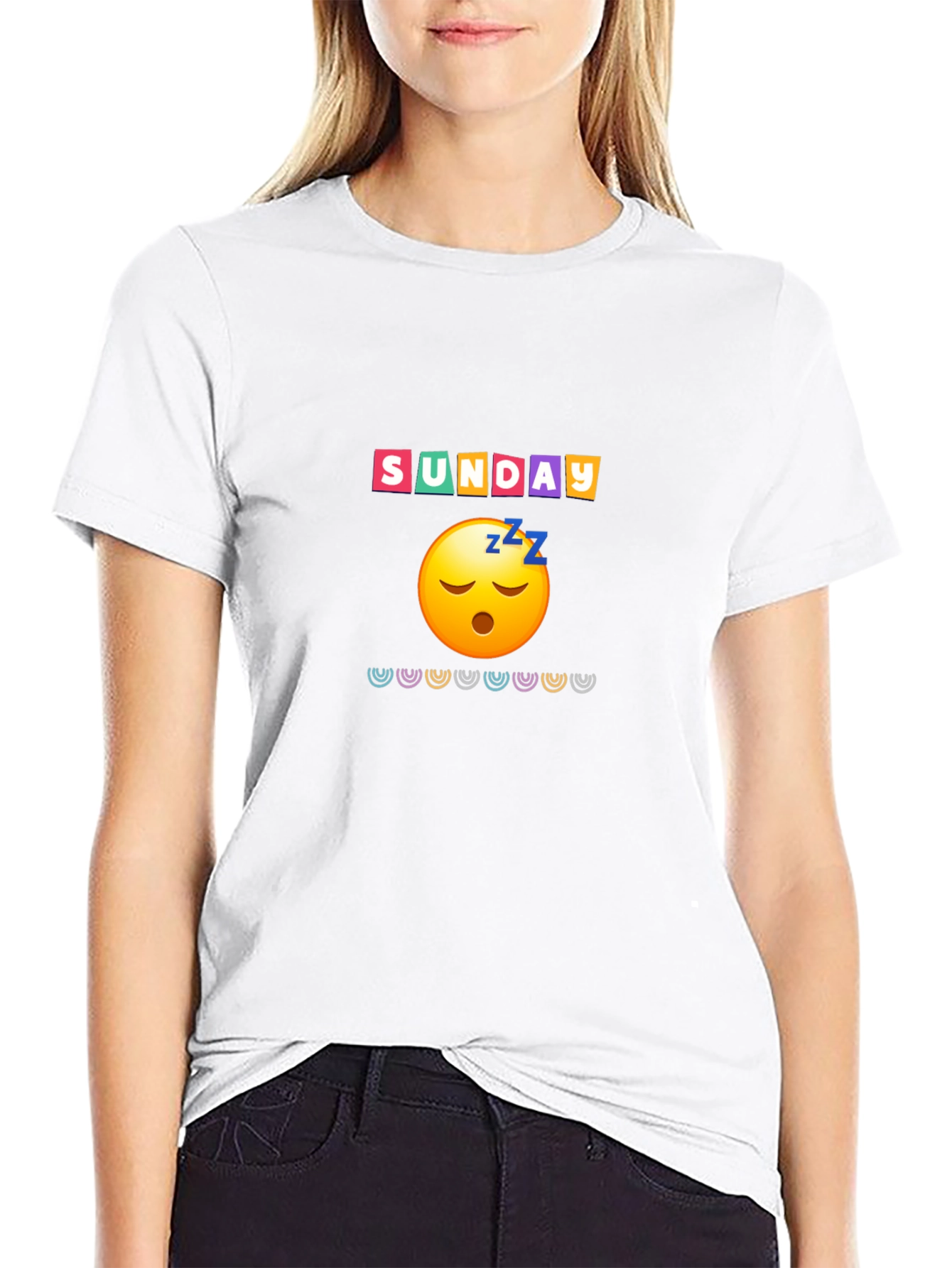 Lazy Sunday Emoji Graphic Tee - Relaxed Fit