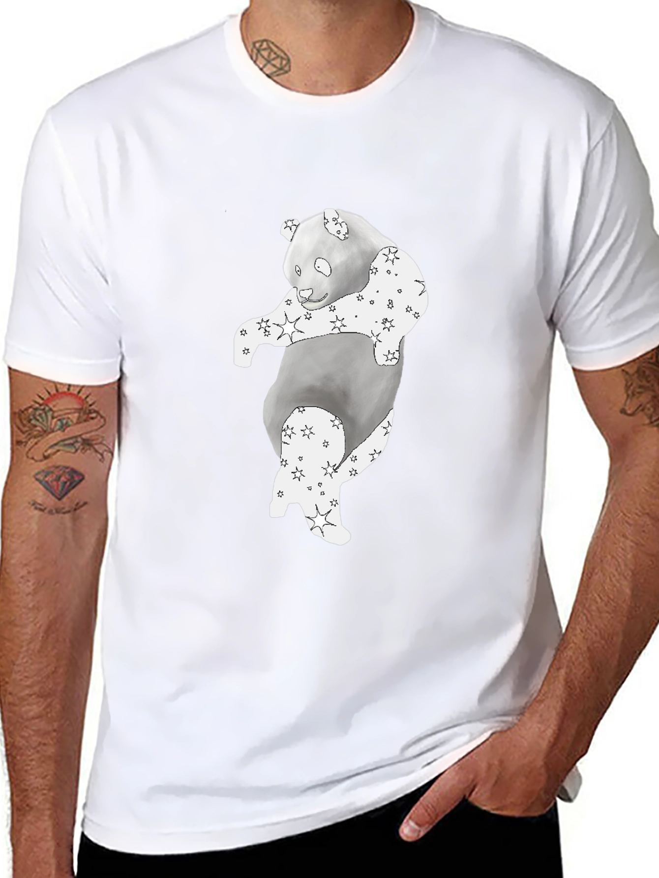 Panda Graphic T-Shirt - Black Cotton Tee