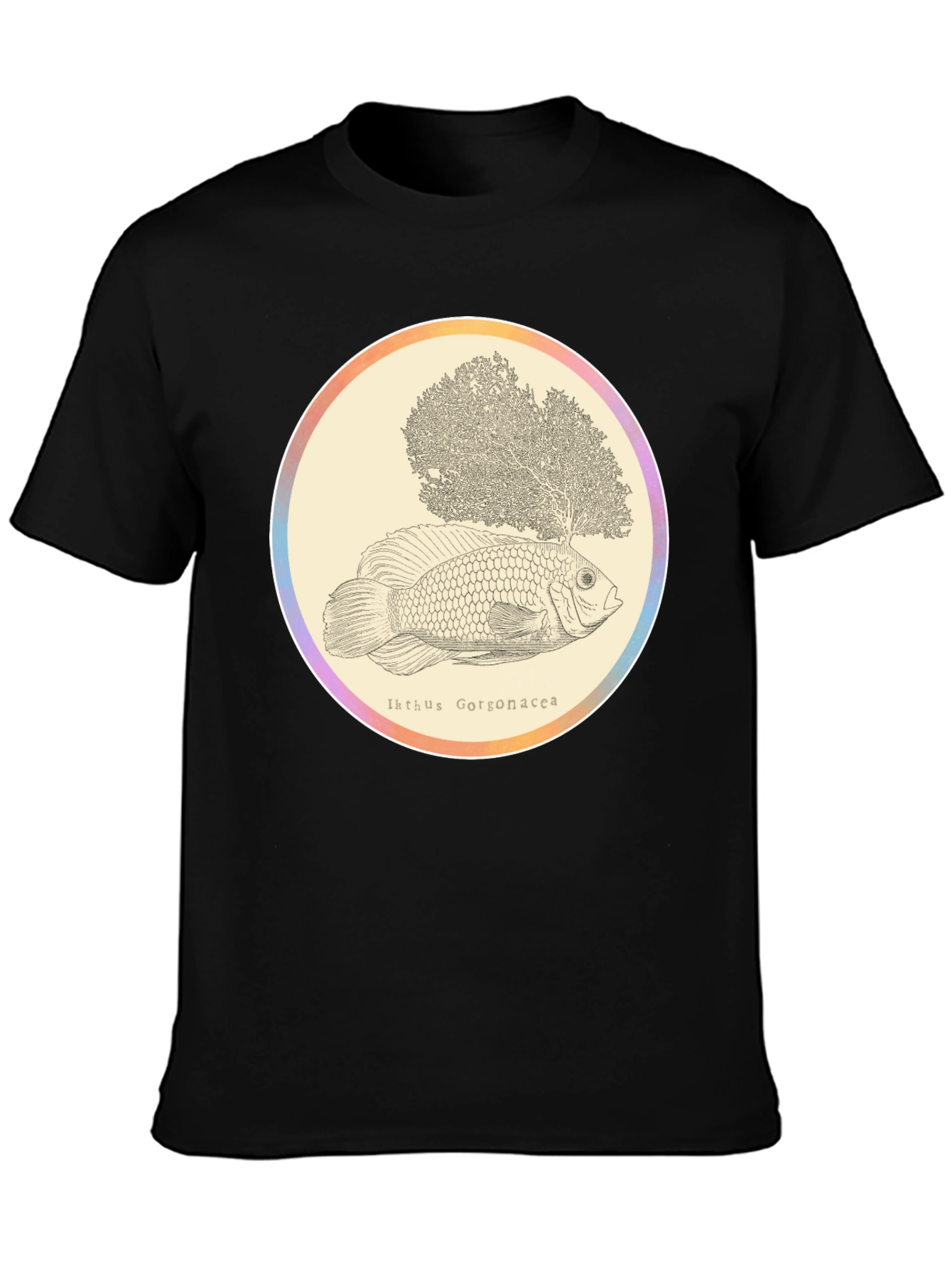 Ikhthus Gorgonacea Fish T-Shirt - Unique Graphic Tee