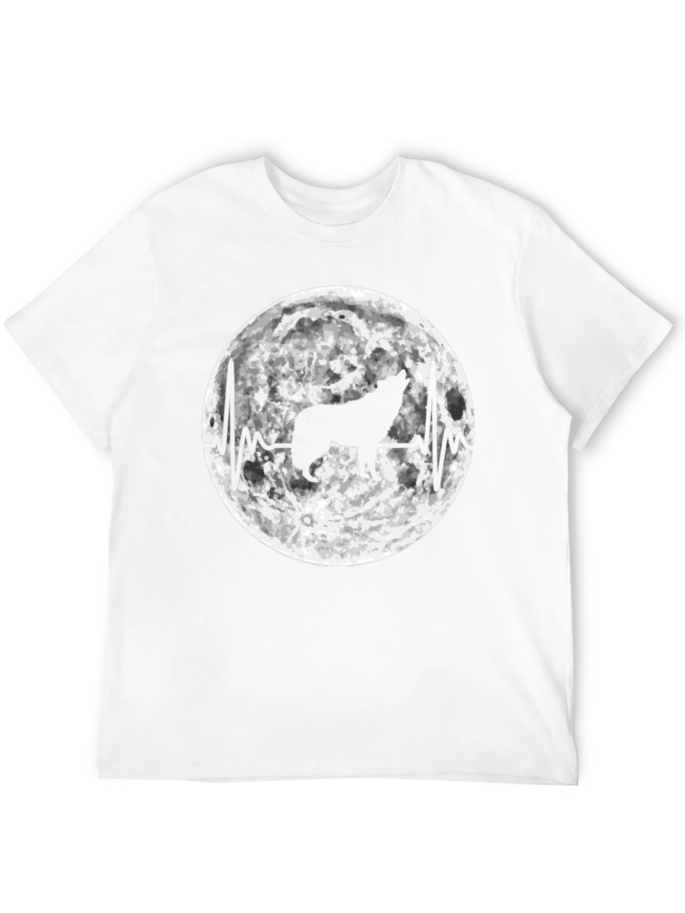 Wolf Moon Heartbeat Graphic T-Shirt