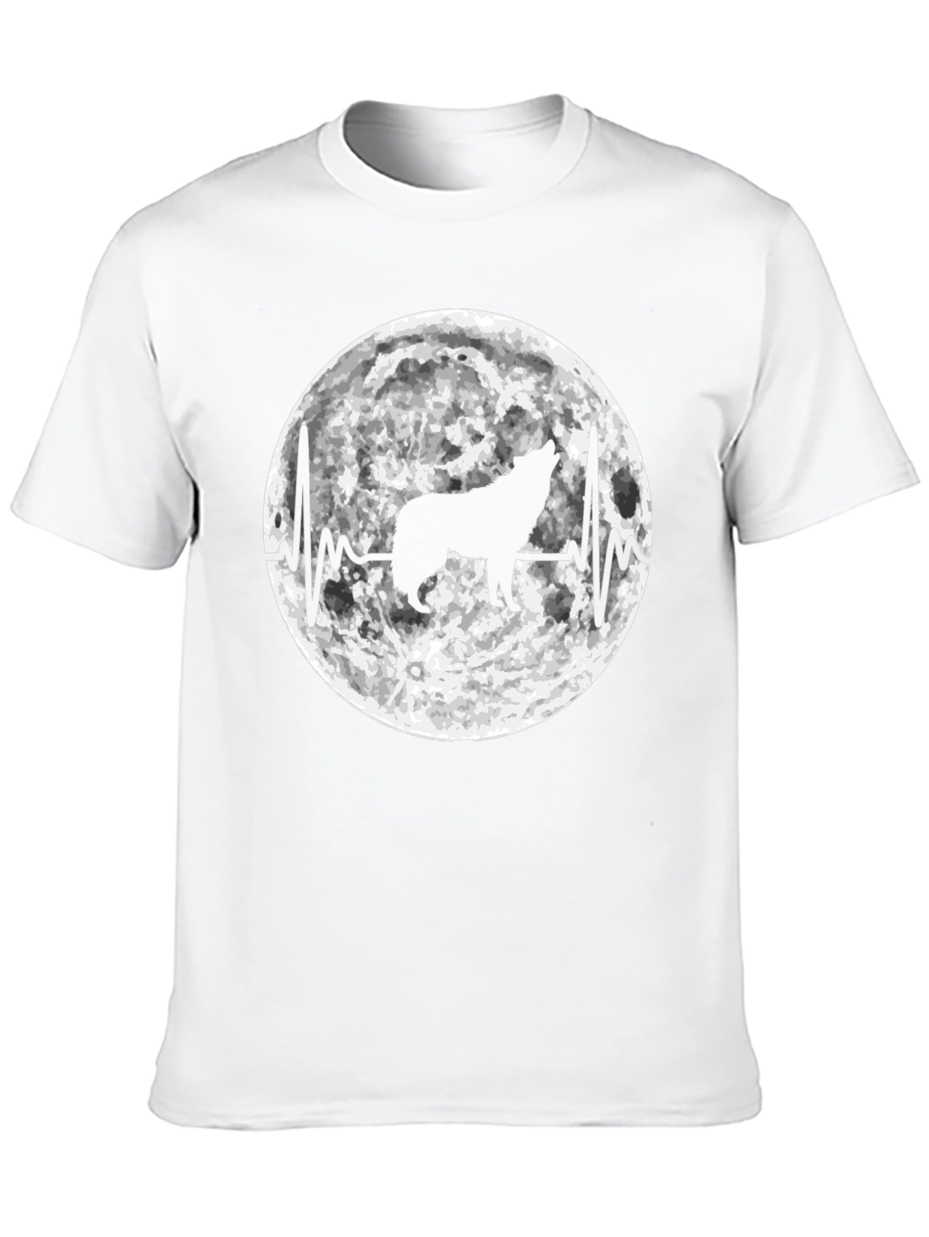 Wolf Moon Heartbeat Graphic T-Shirt