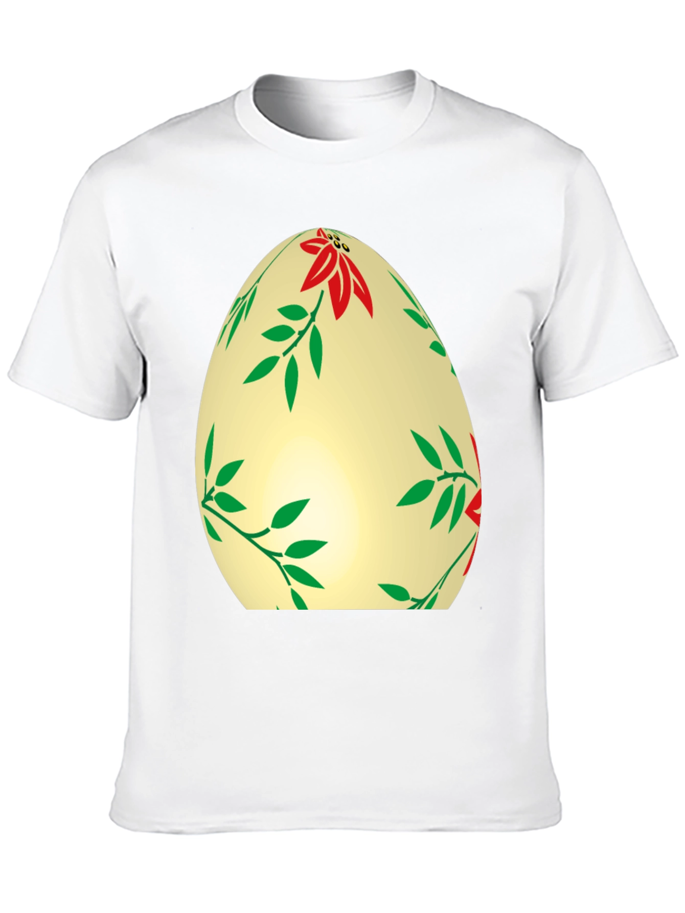 Floral Easter Egg T-Shirt - Festive Holiday Apparel