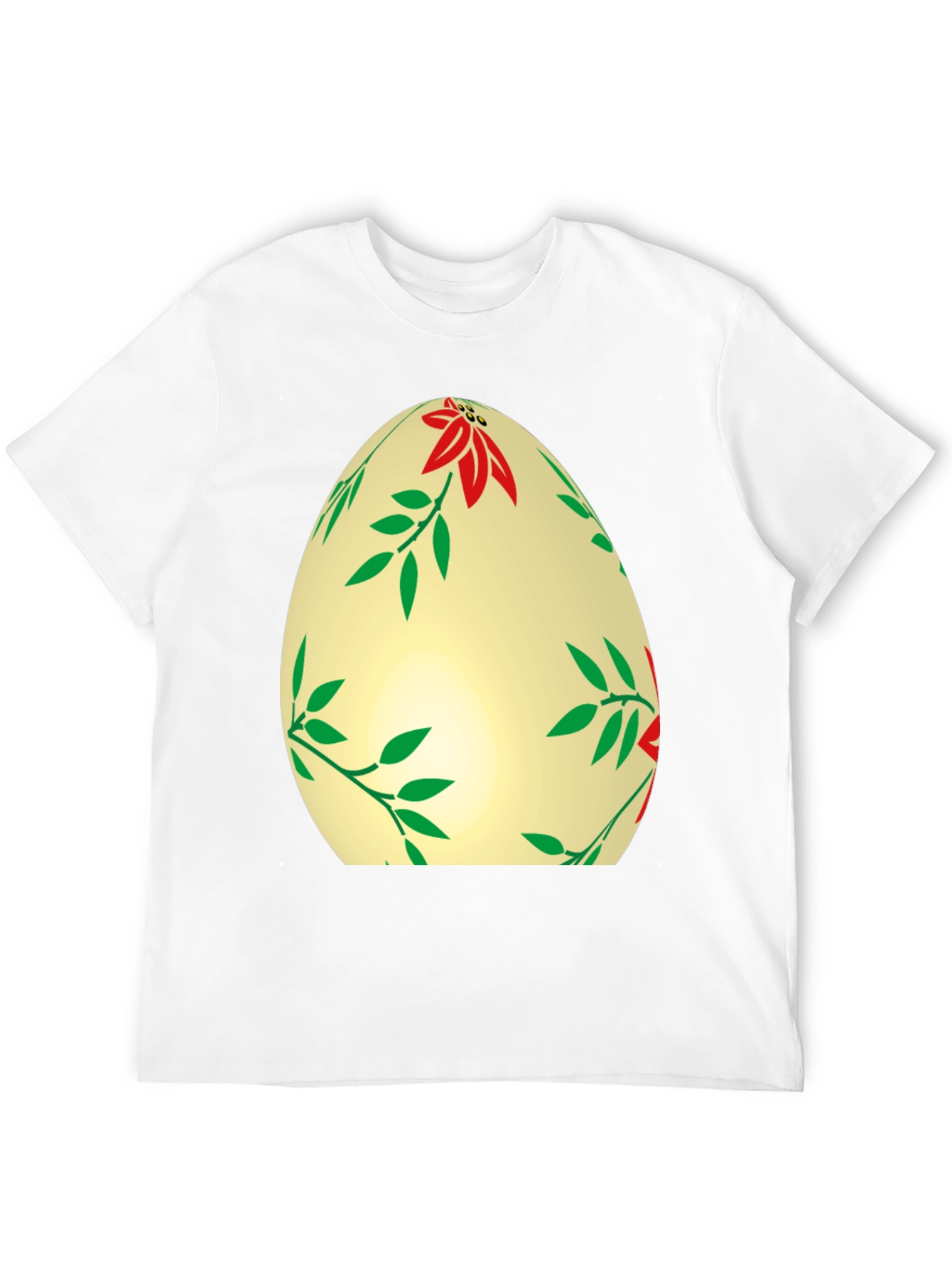 Floral Easter Egg T-Shirt - Festive Holiday Apparel