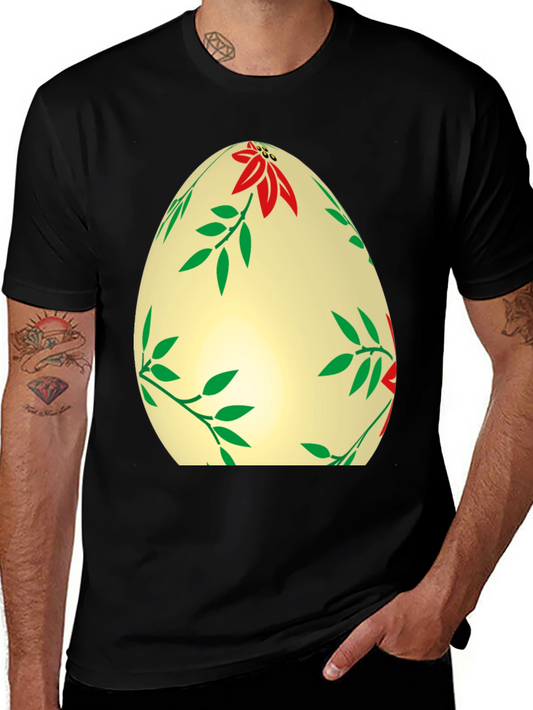 Floral Easter Egg T-Shirt - Festive Holiday Apparel