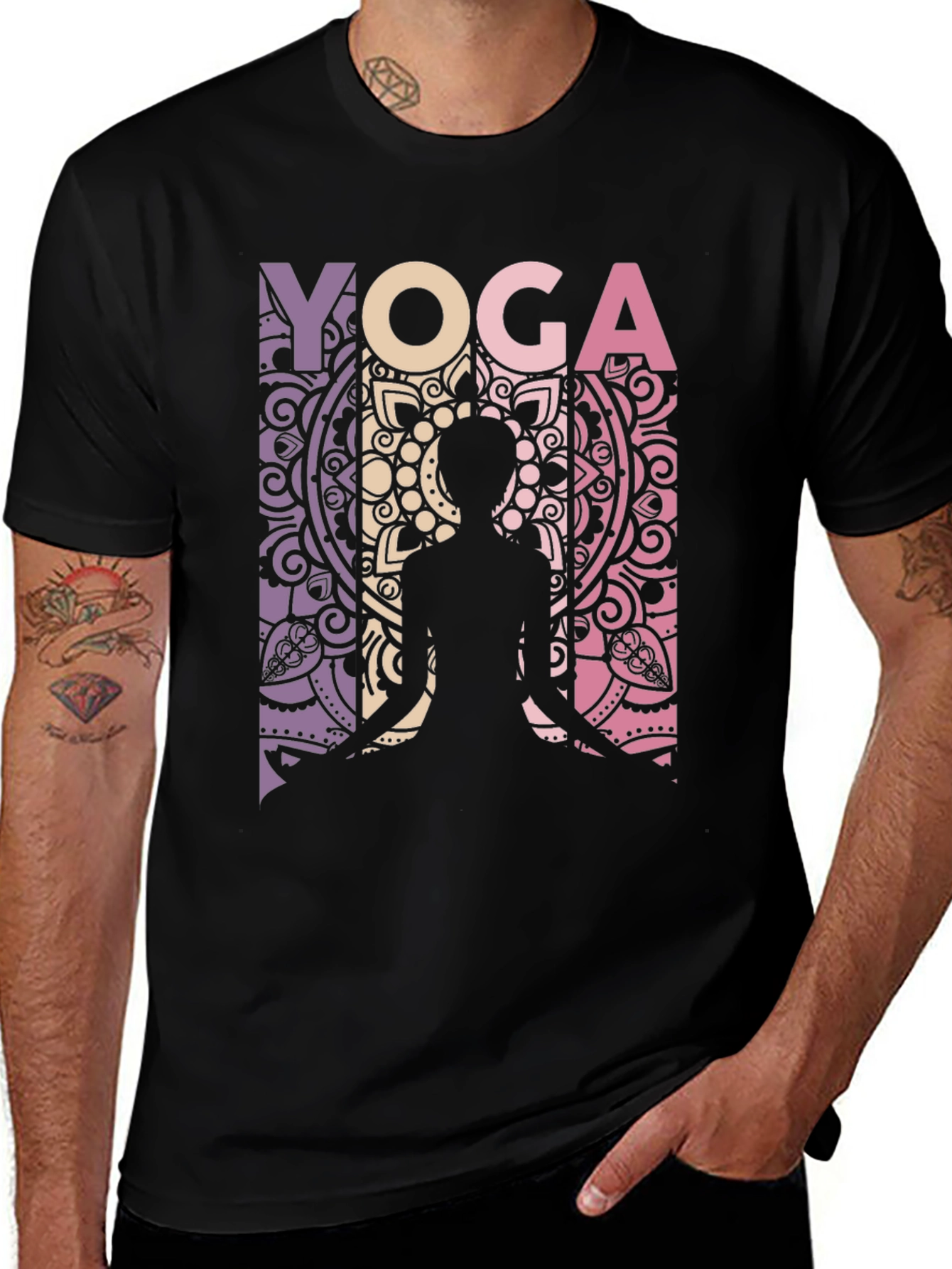 Yoga Mandala Graphic Tee - Relaxed Fit