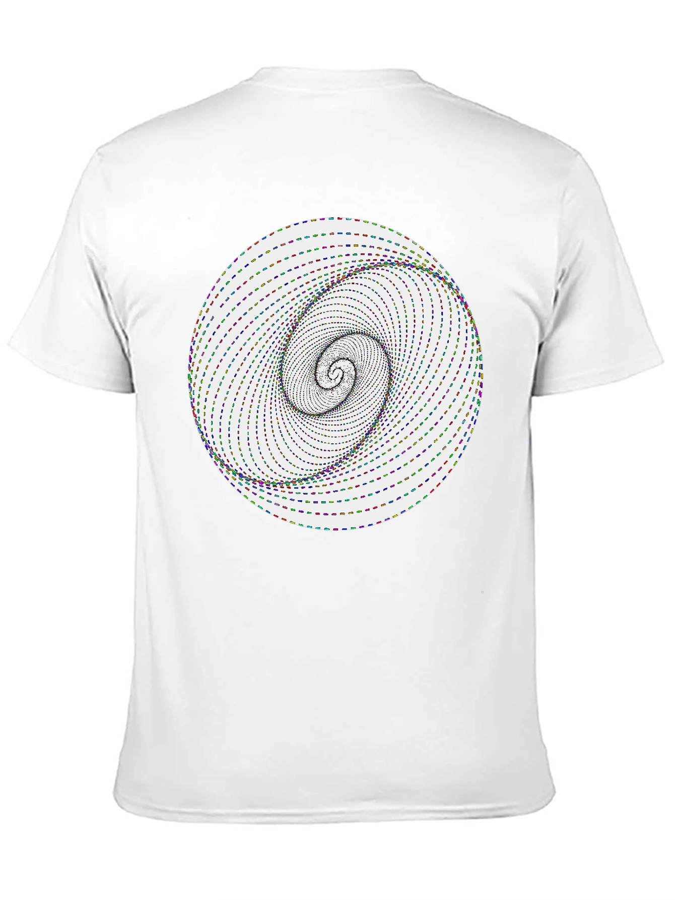 Optical Illusion Spiral Graphic Tee - Black Cotton Blend