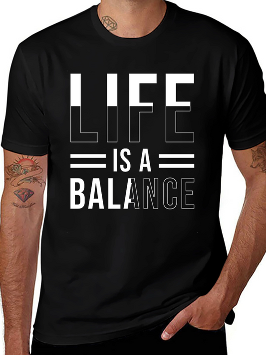Life is a Balance Graphic Tee - Black