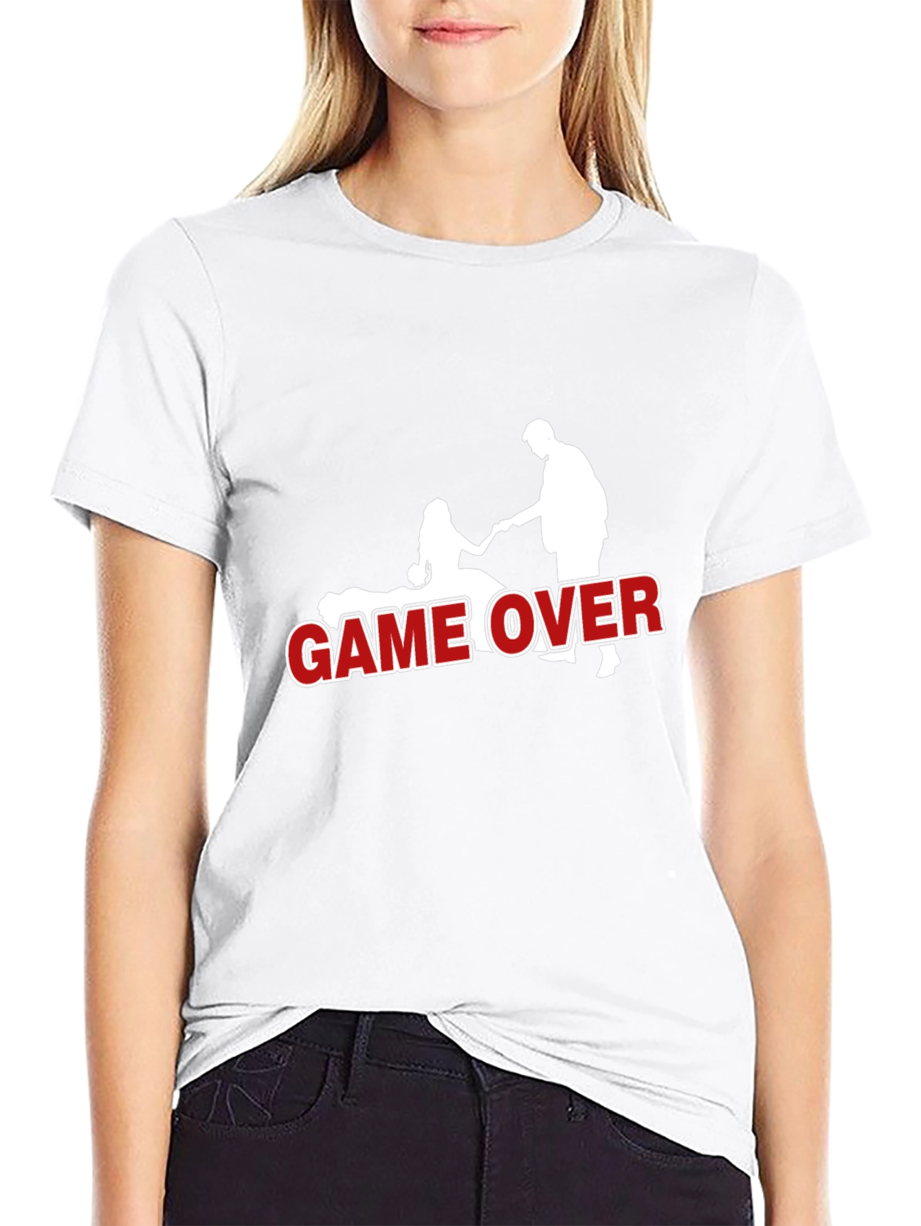 Game Over T-Shirt - Groom and Bride Novelty Tee