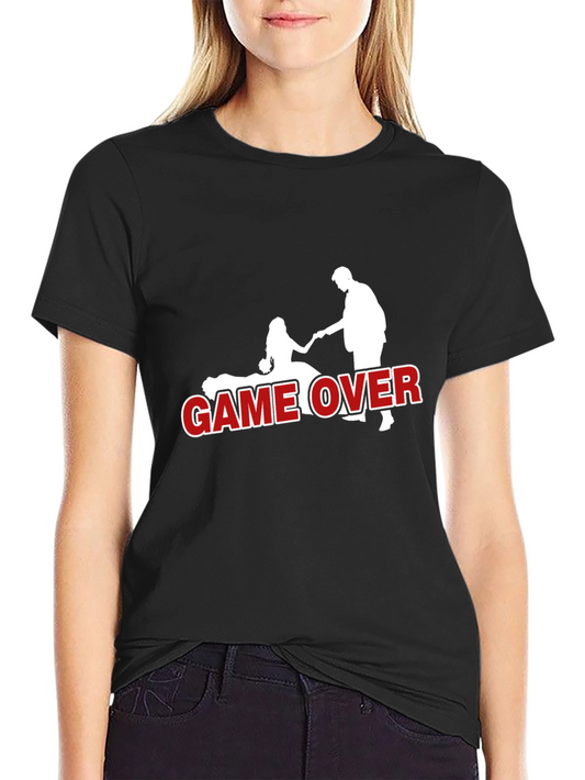Game Over T-Shirt - Groom and Bride Novelty Tee
