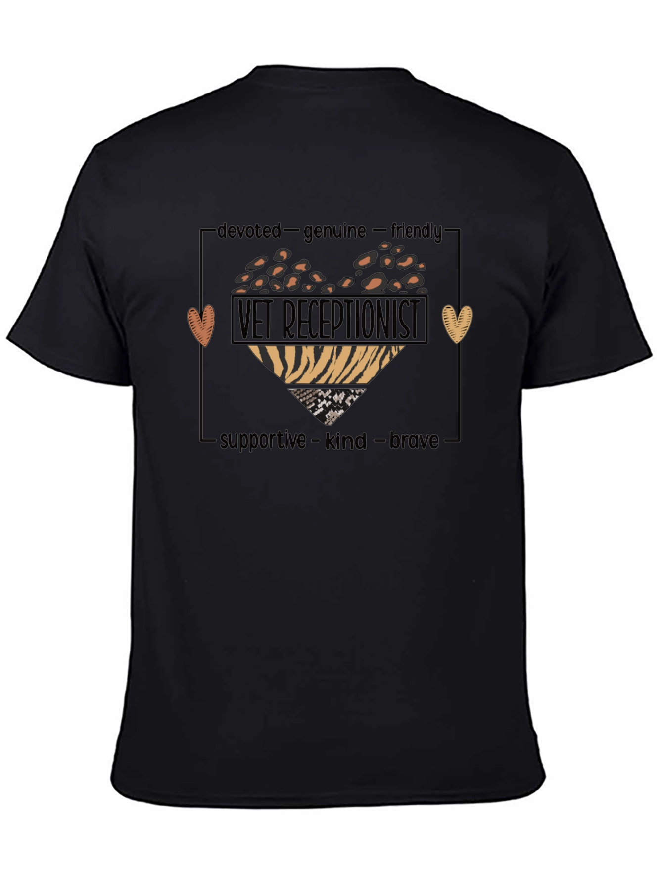 Vet Receptionist Heart Graphic Tee - Unisex