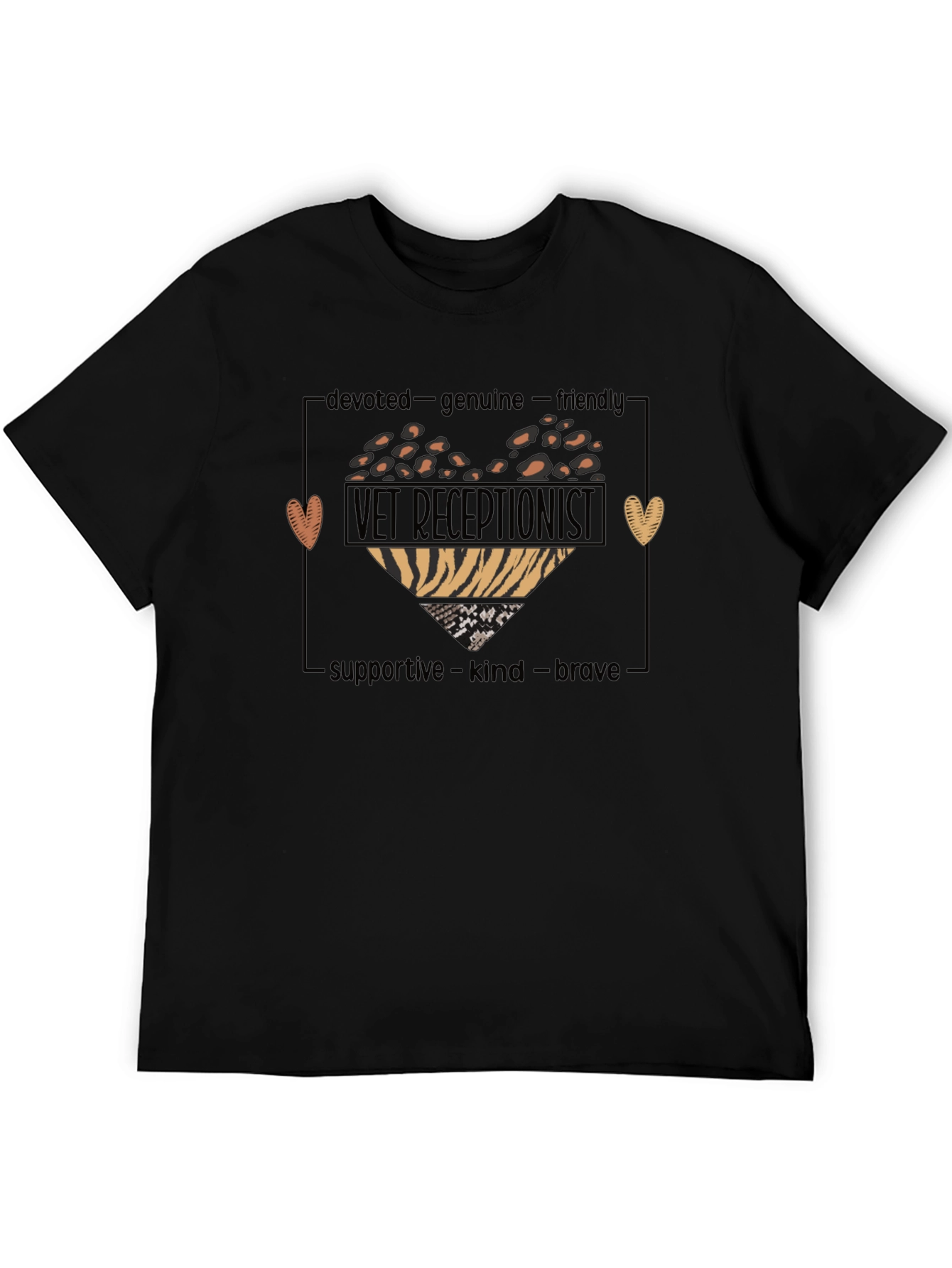Vet Receptionist Heart Graphic Tee - Unisex