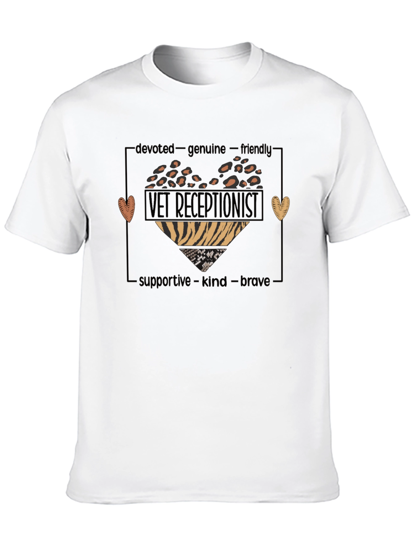 Vet Receptionist Heart Graphic Tee - Unisex