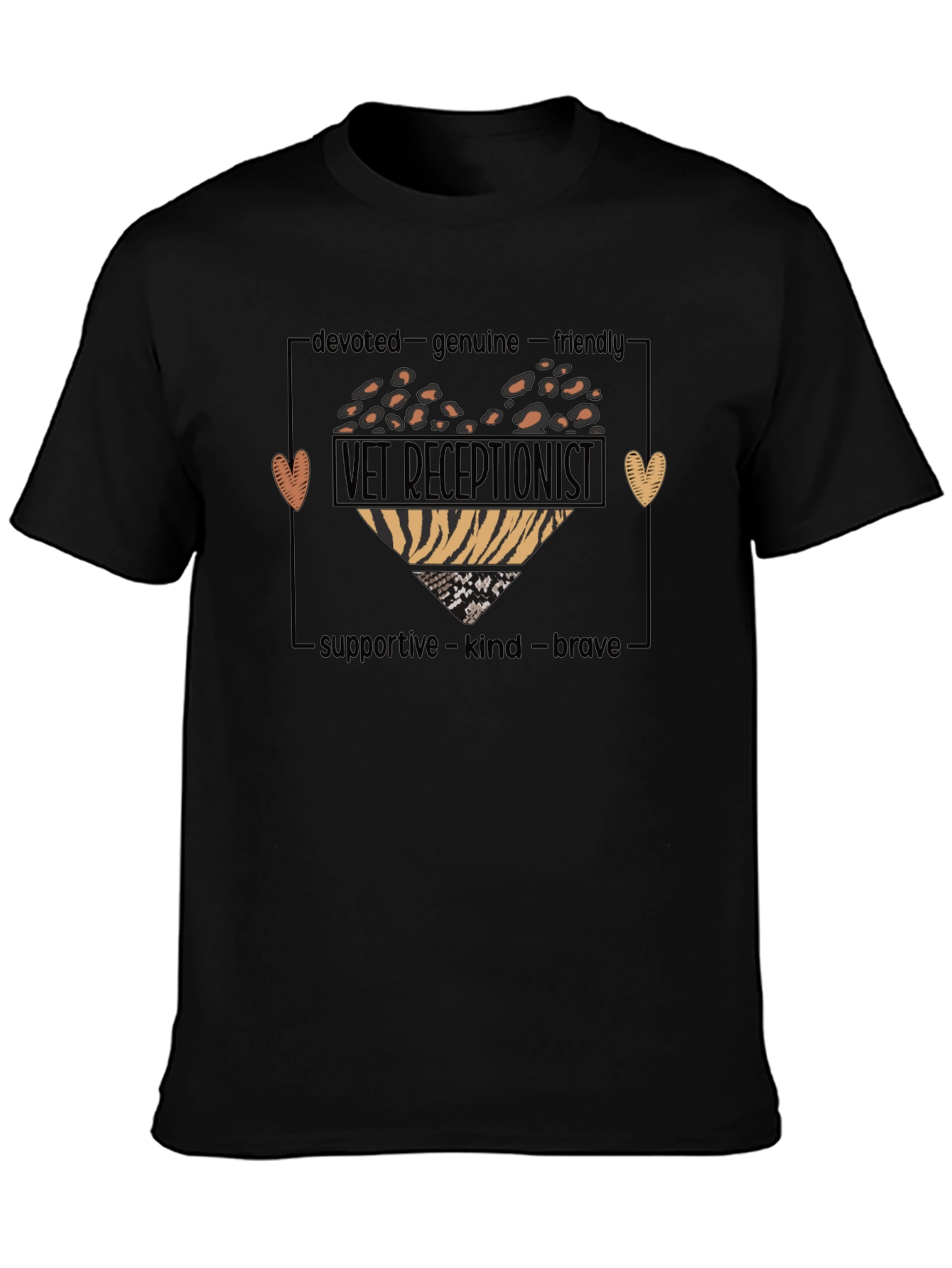 Vet Receptionist Heart Graphic Tee - Unisex