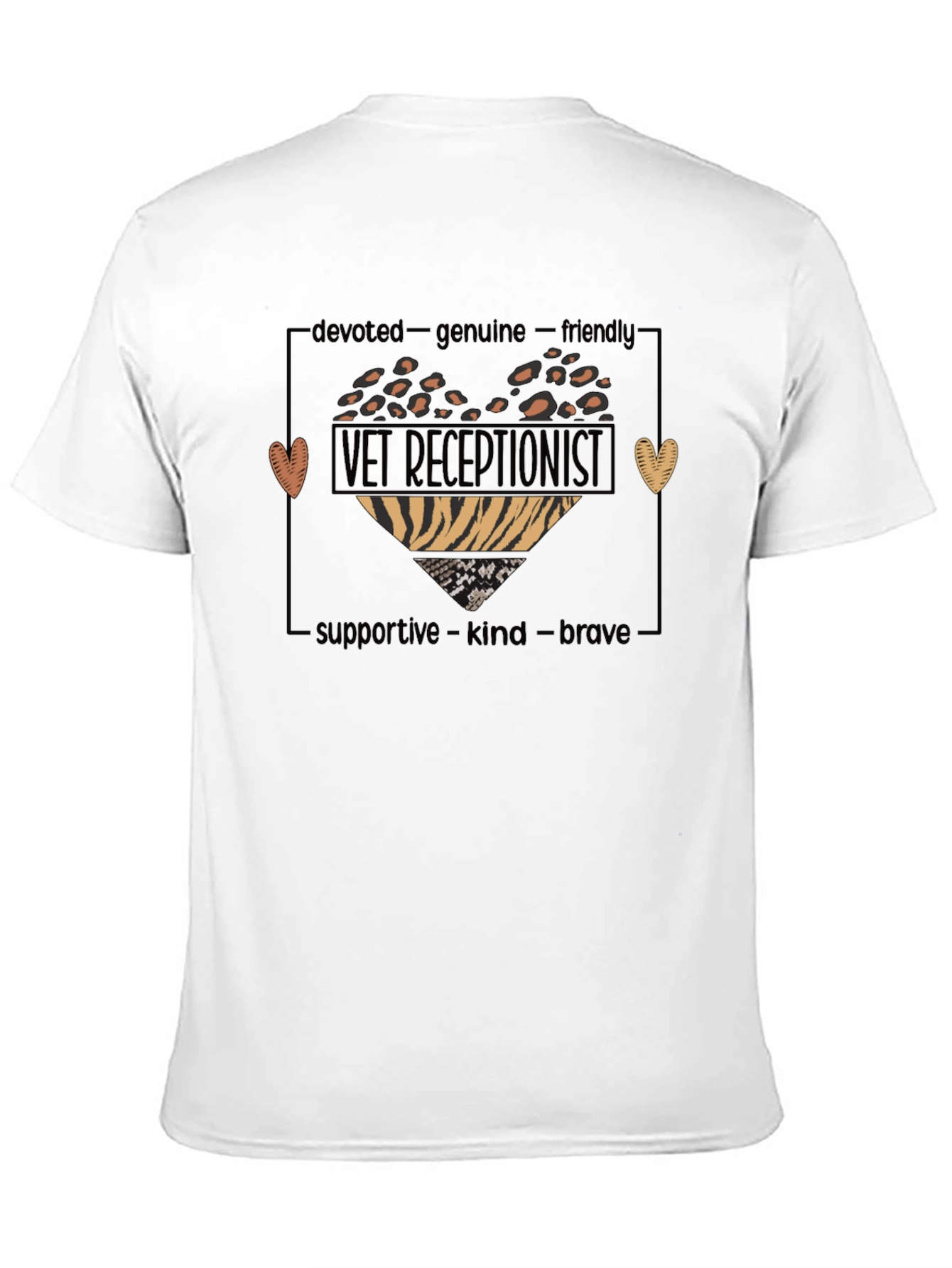 Vet Receptionist Heart Graphic Tee - Unisex
