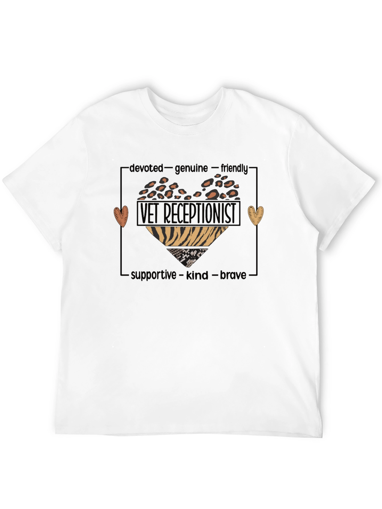 Vet Receptionist Heart Graphic Tee - Unisex