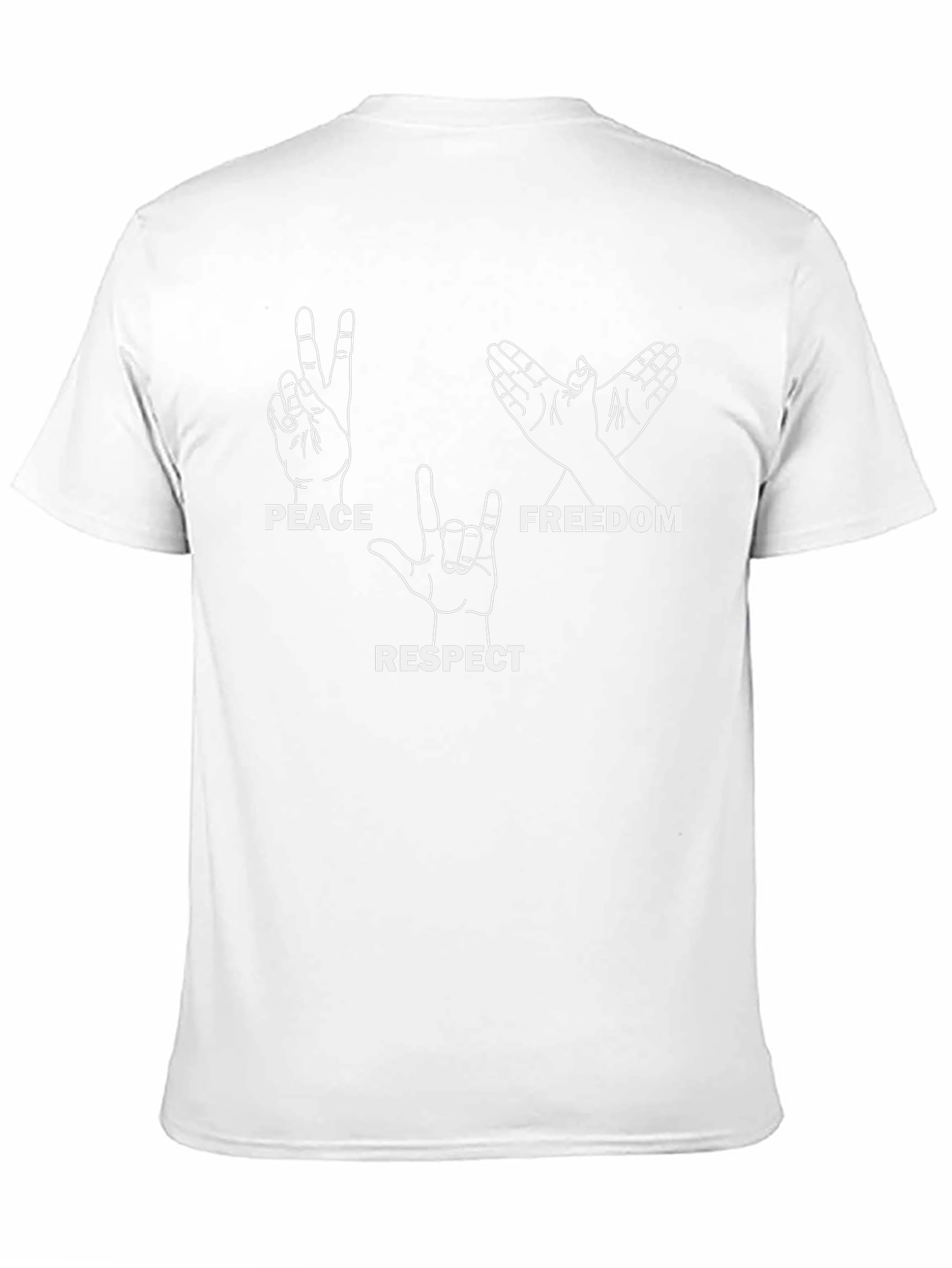 Peace Freedom Respect Graphic Tee - Black