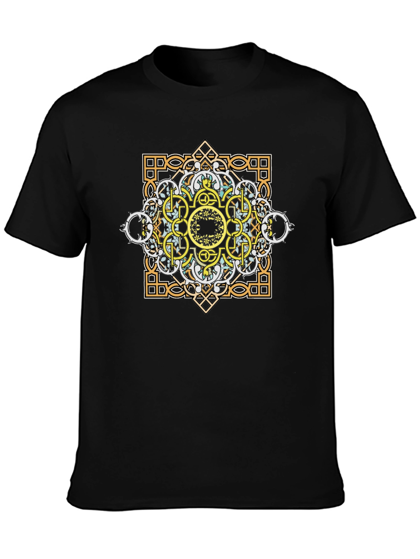 Geometric Graphic Tee - Mandala Design