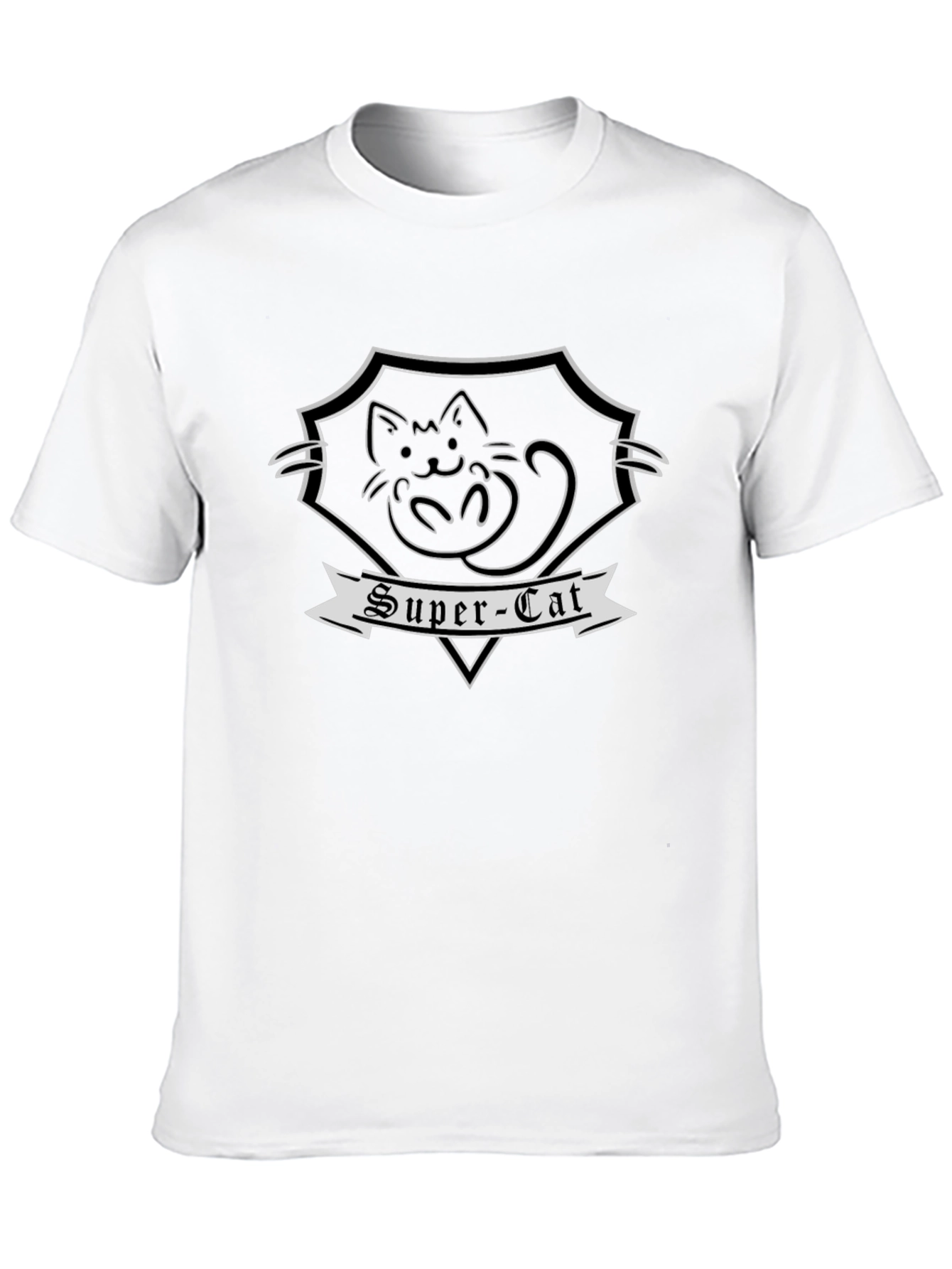 Super-Cat Graphic Tee - Black Cotton Blend