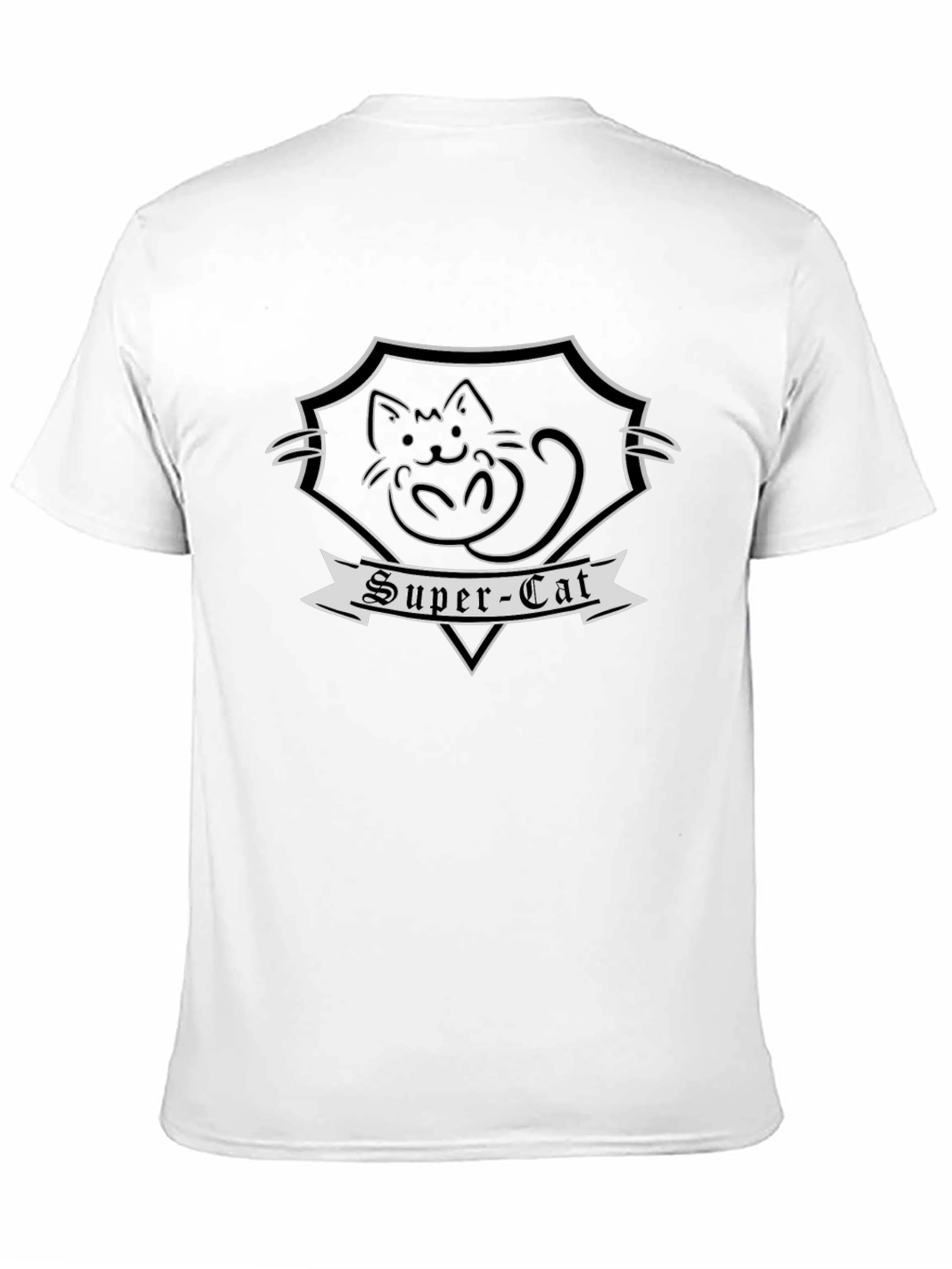 Super-Cat Graphic Tee - Black Cotton Blend