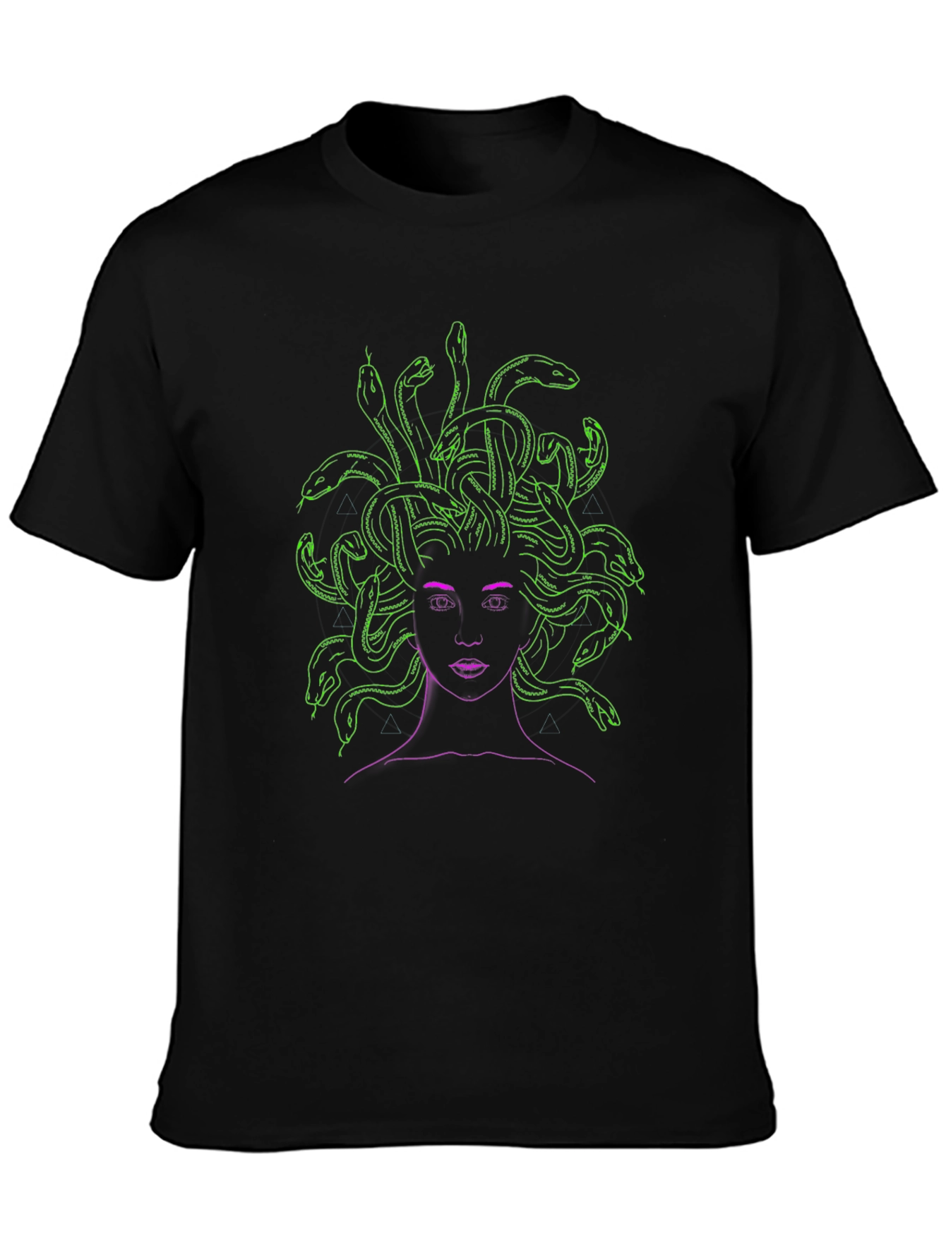 Medusa Graphic Tee - Neon Green Snake Hair