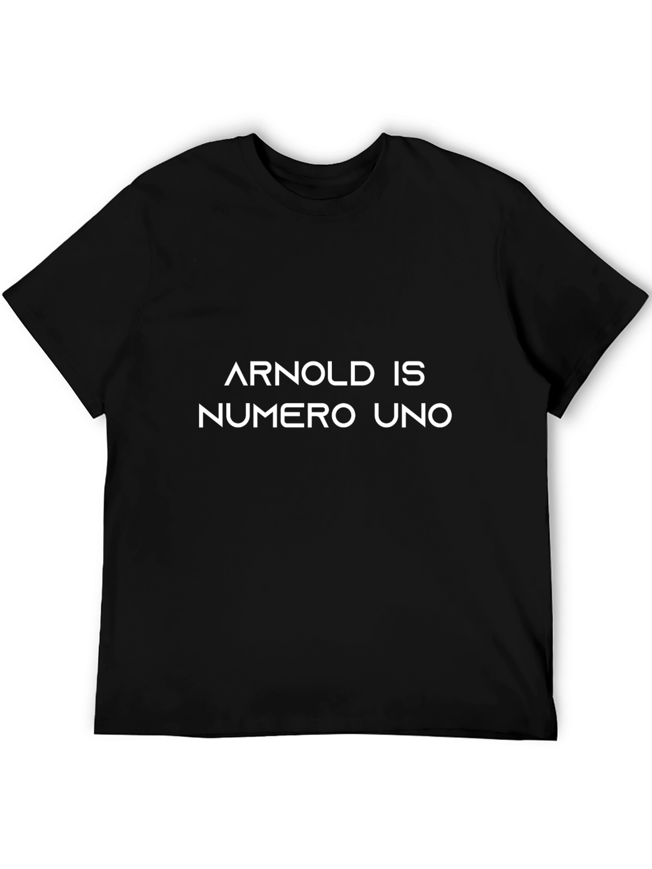 Arnold Is Numero Uno Black Graphic T-Shirt